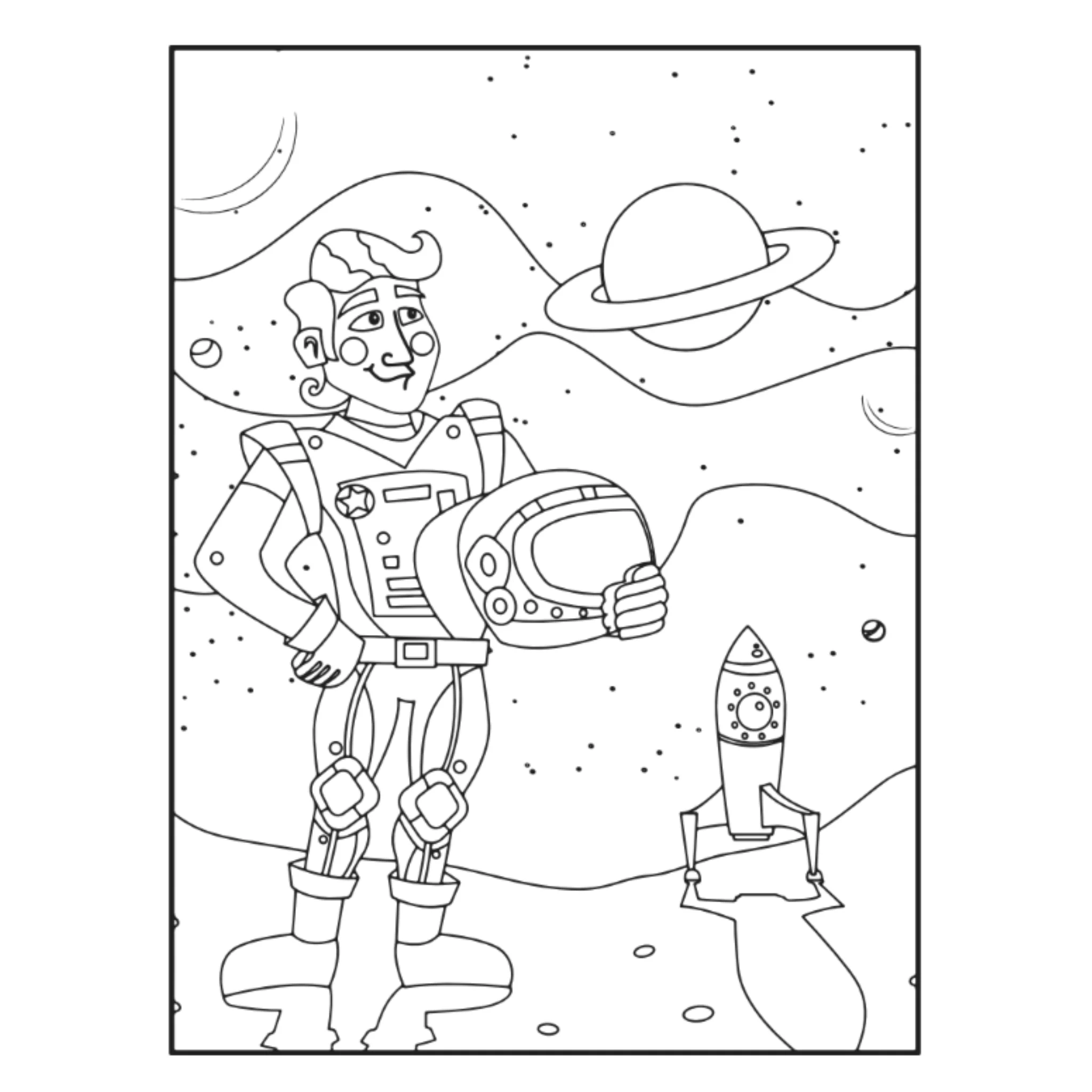 Space Coloring and Dot to Dot Activity Book - Image 2