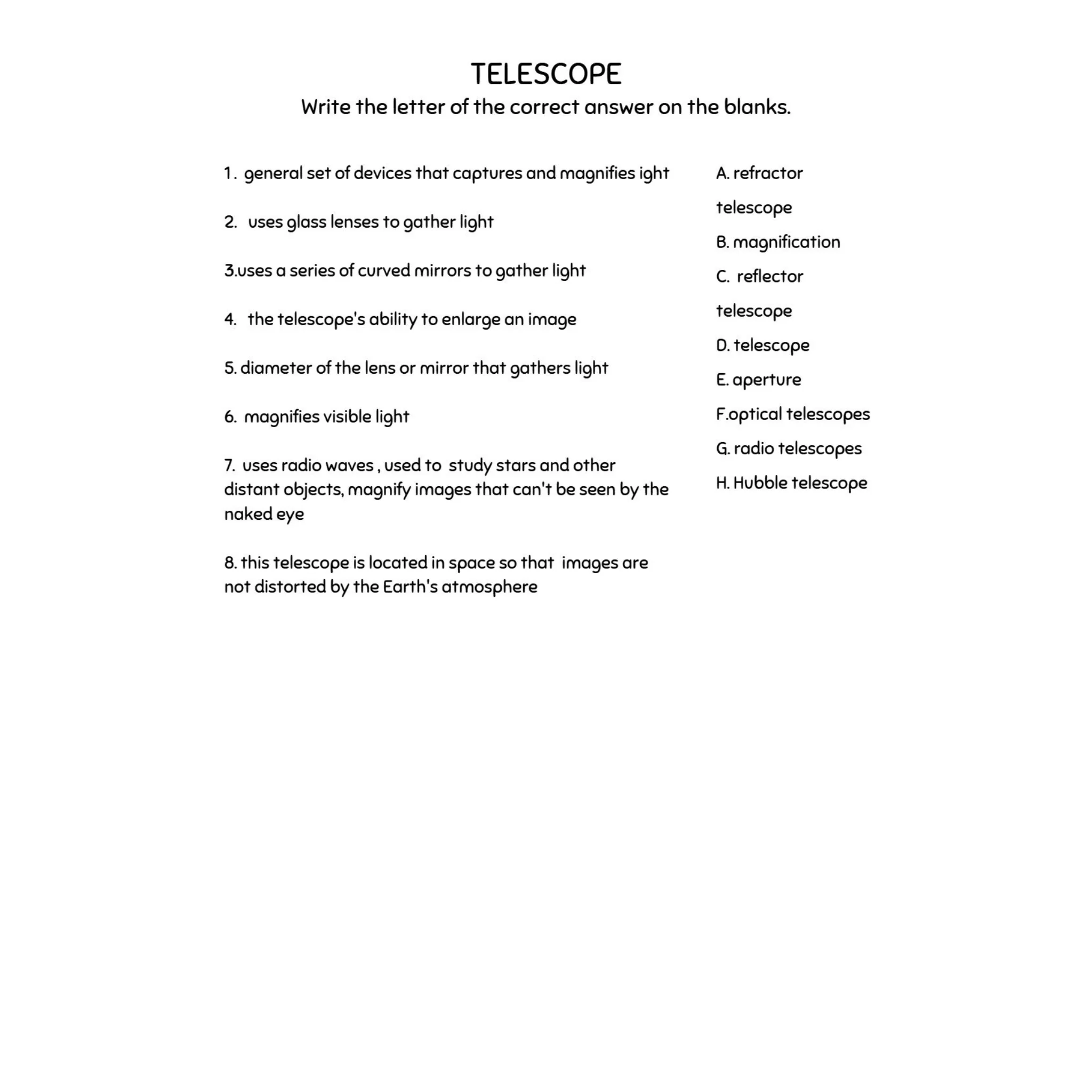 Space Science Worksheets Grade 6 - Image 4