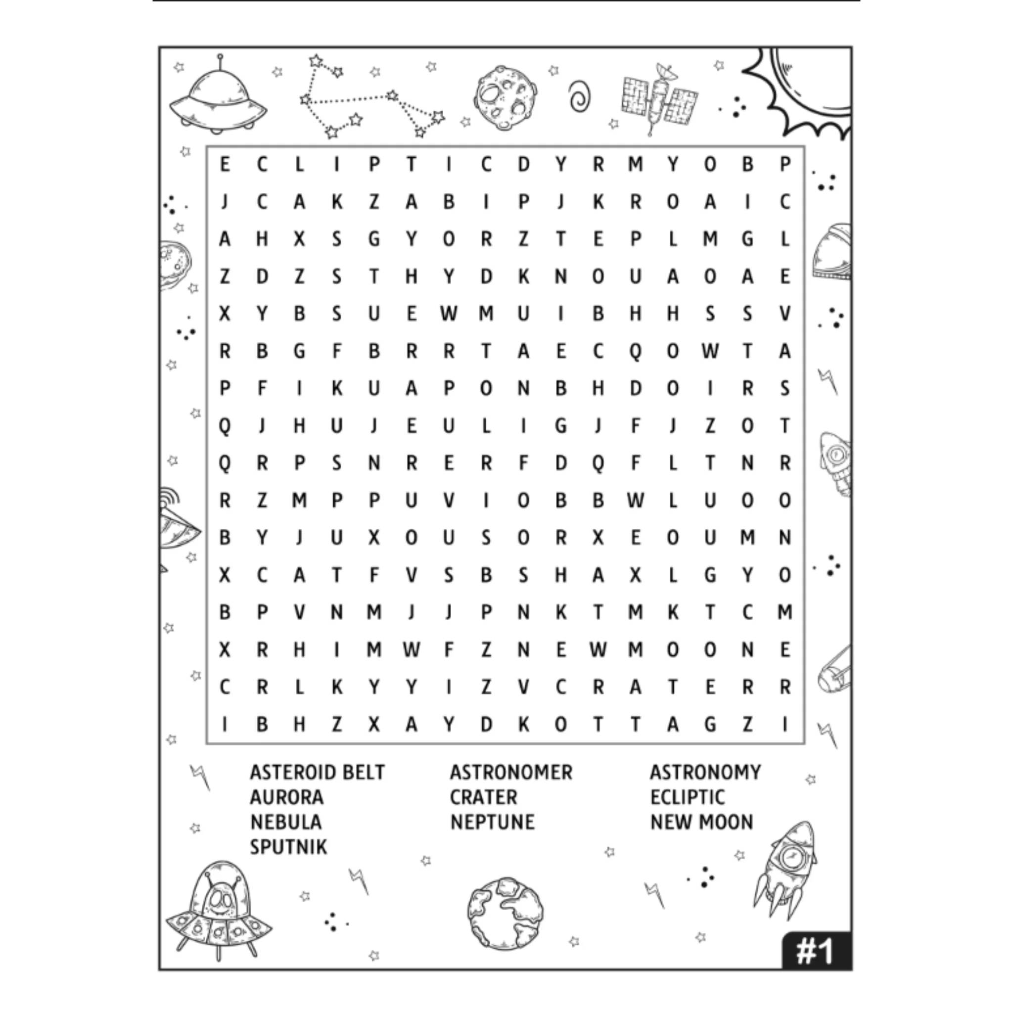 Space Word Search and Maze Activity Book - Image 2