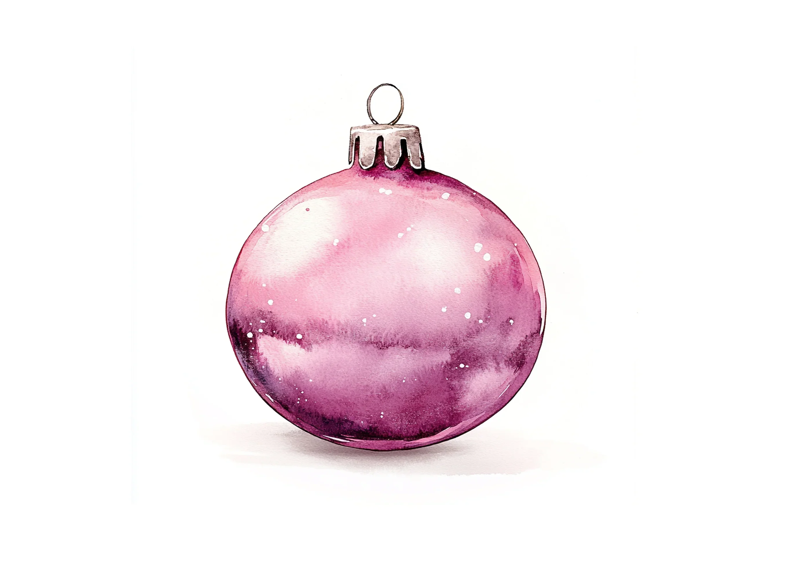 Sparkling Pink Christmas Baubles Clipart Bundle - Image 3