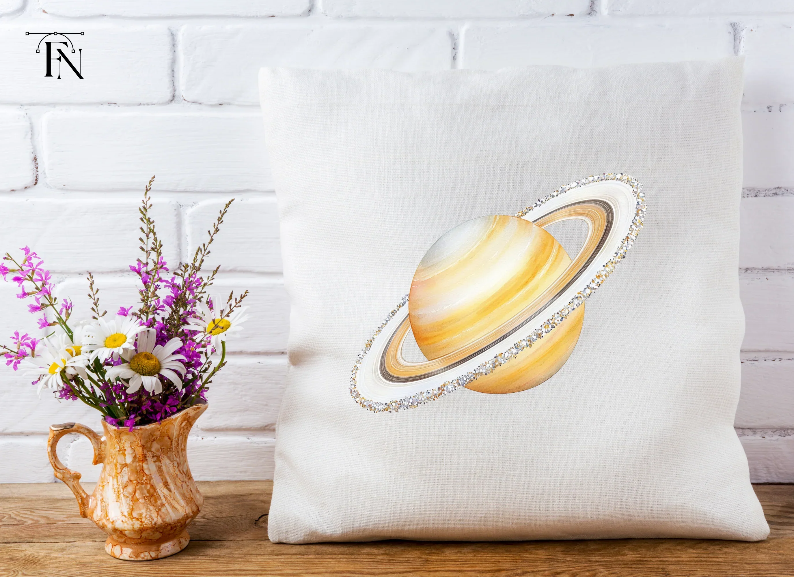 Sparkling Saturn Planet Clipart Bundle - Image 4