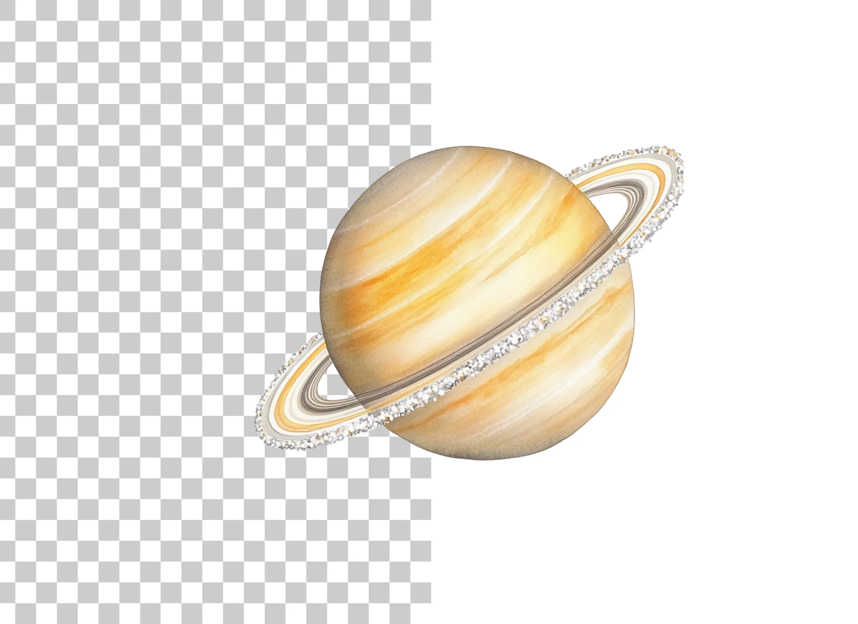 Sparkling Saturn Planet Clipart Bundle - Image 6