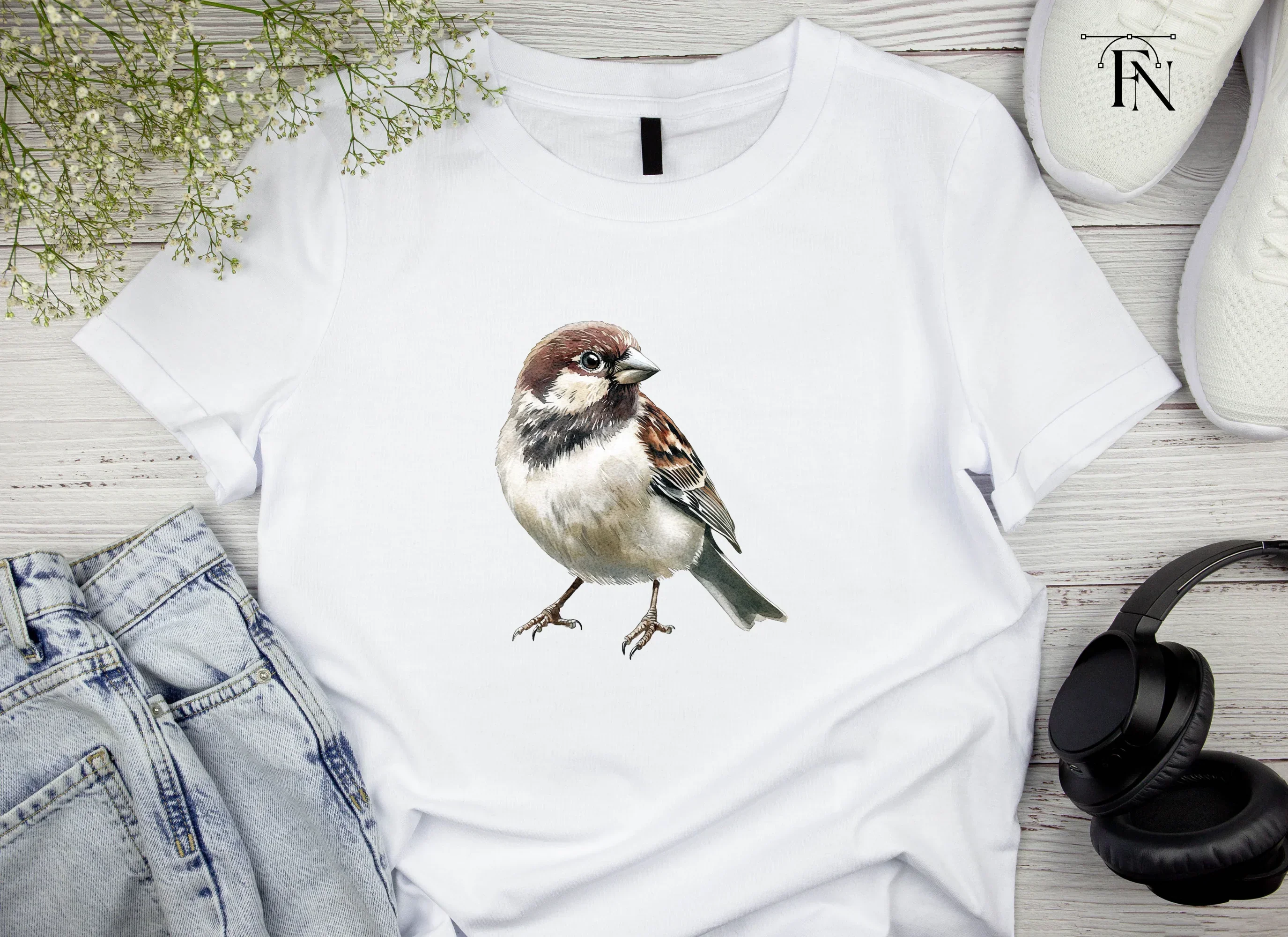 Sparrow Bird Clipart Bundle - Image 6
