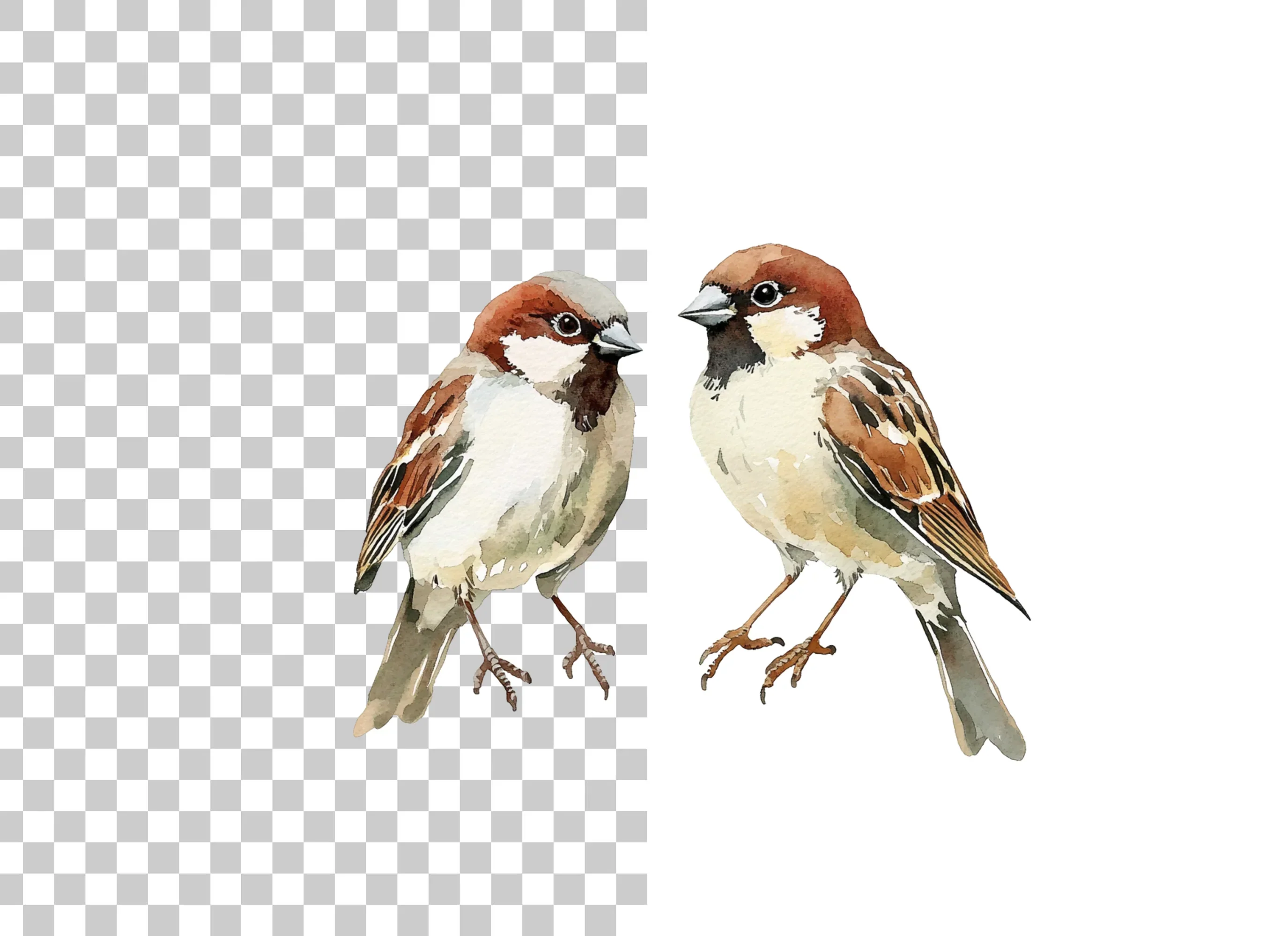 Sparrow Birds Clipart Bundle - Image 2