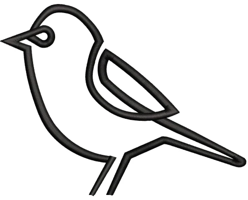 Sparrow Embroidery Design