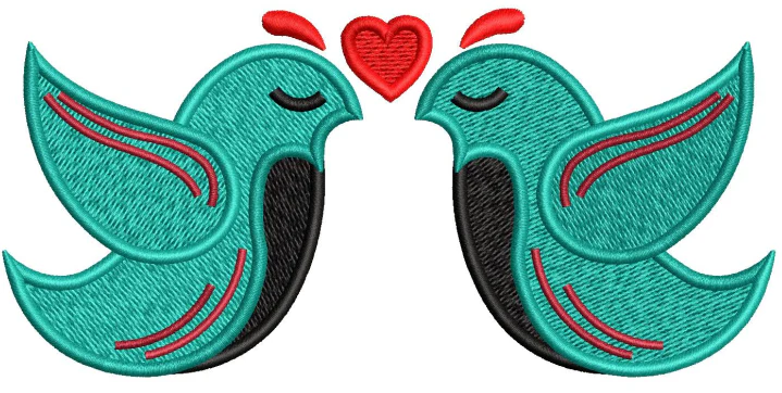 Sparrows Embroidery Design