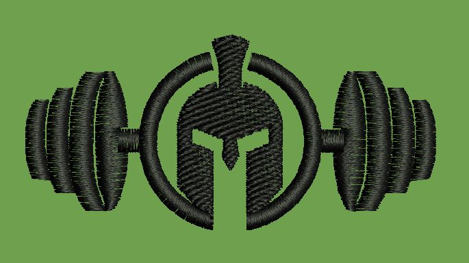 Spartan Helmet Fitness Embroidery Design