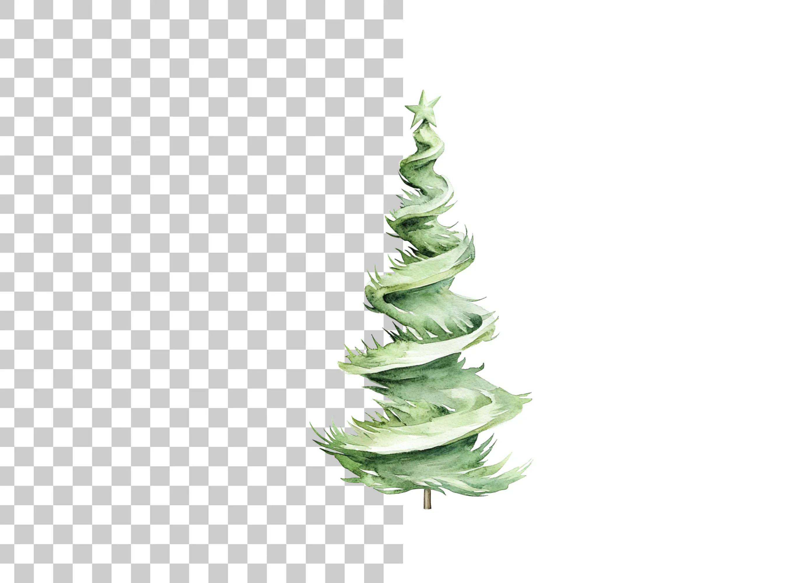 Spiral Christmas Tree Clipart Bundle - Image 4
