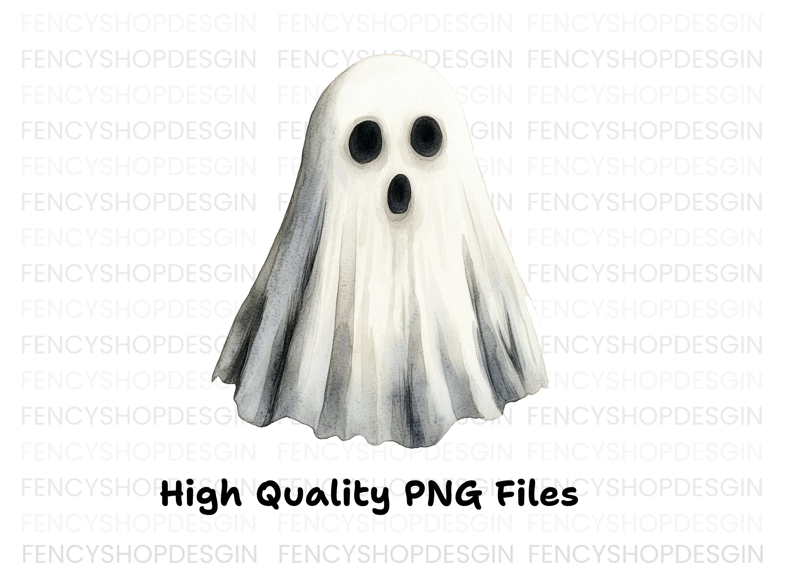 Spooky Ghost Trio Clipart Bundle - Image 2