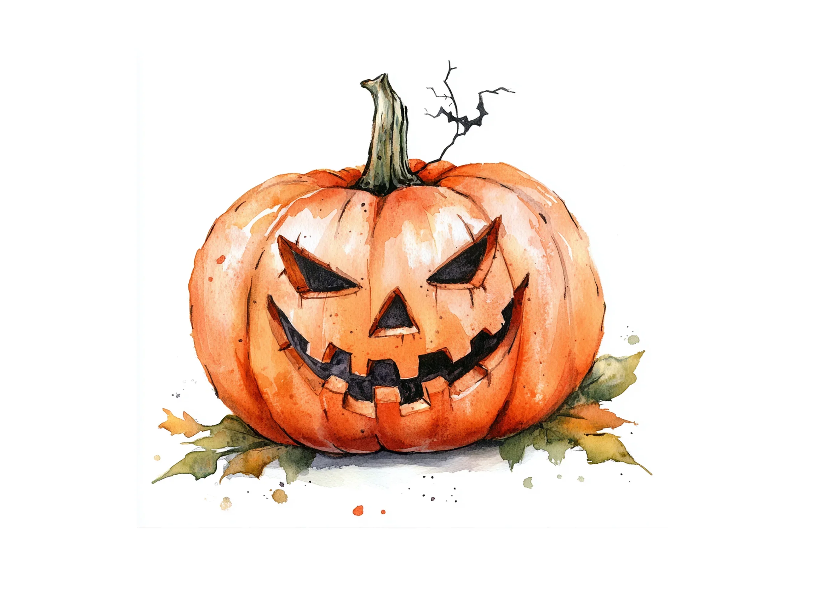Spooky Halloween Jack-O'-Lantern Clipart Bundle - Image 3