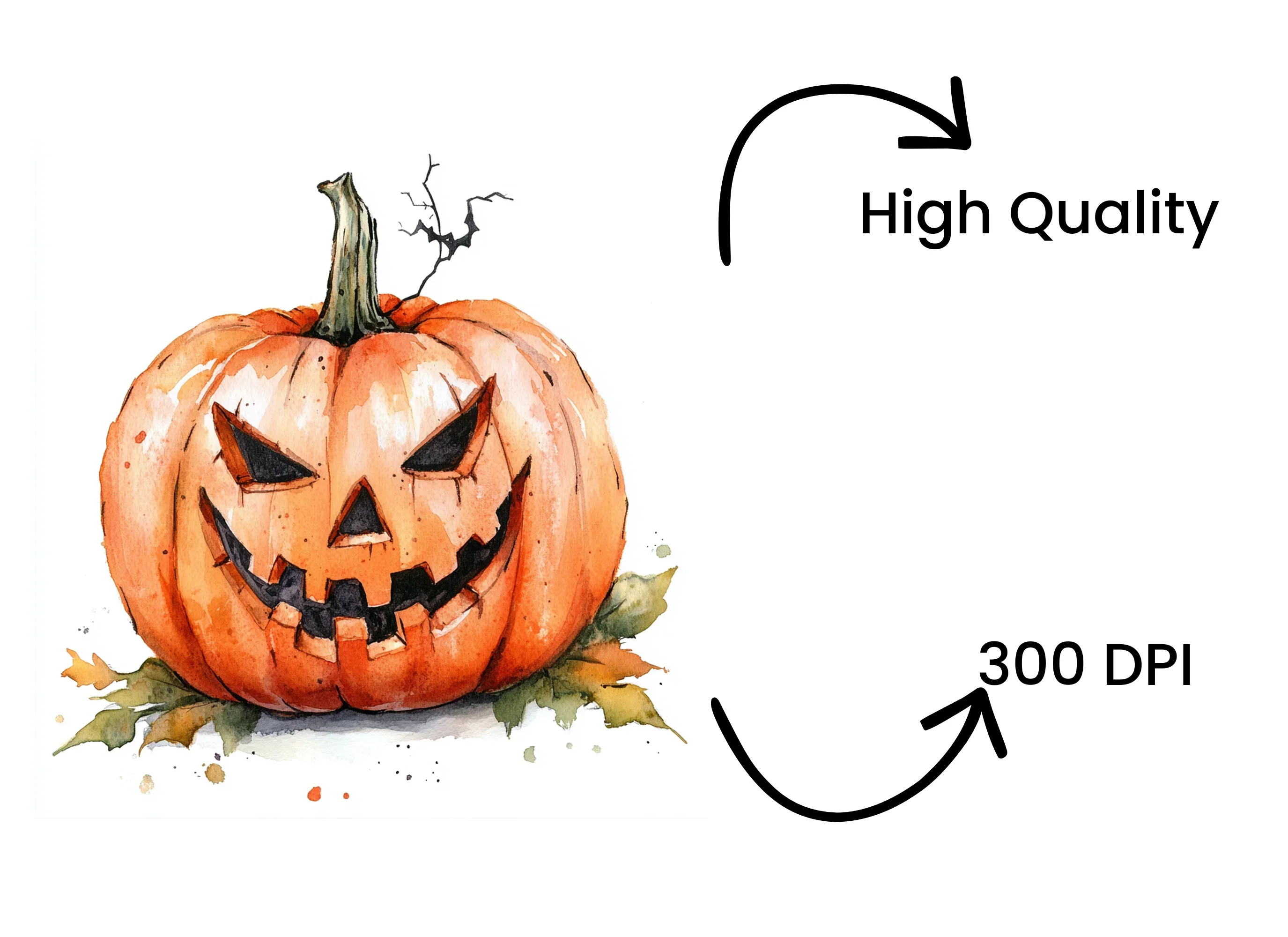 Spooky Halloween Jack-O'-Lantern Clipart Bundle - Image 4