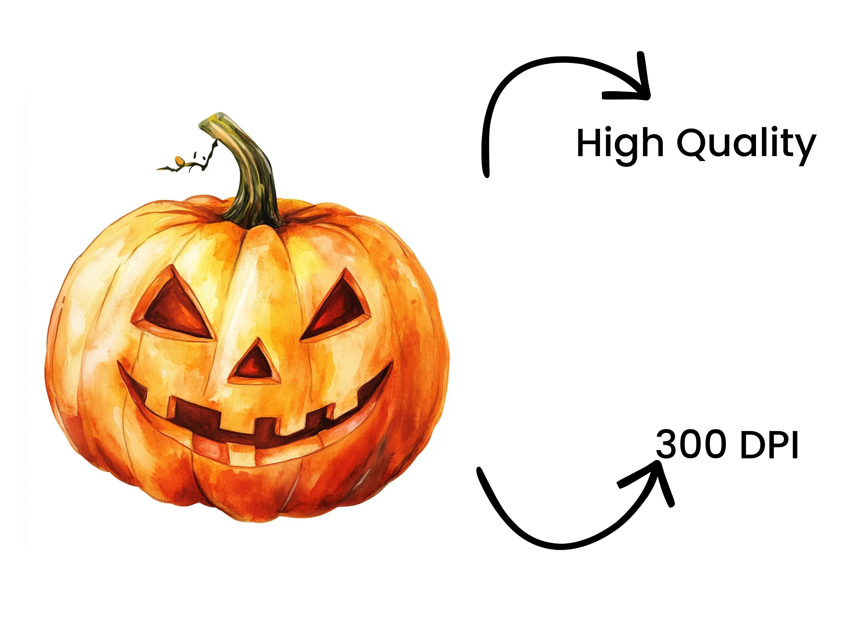Spooky Halloween Jack-O'-Lantern Clipart Bundle - Image 4