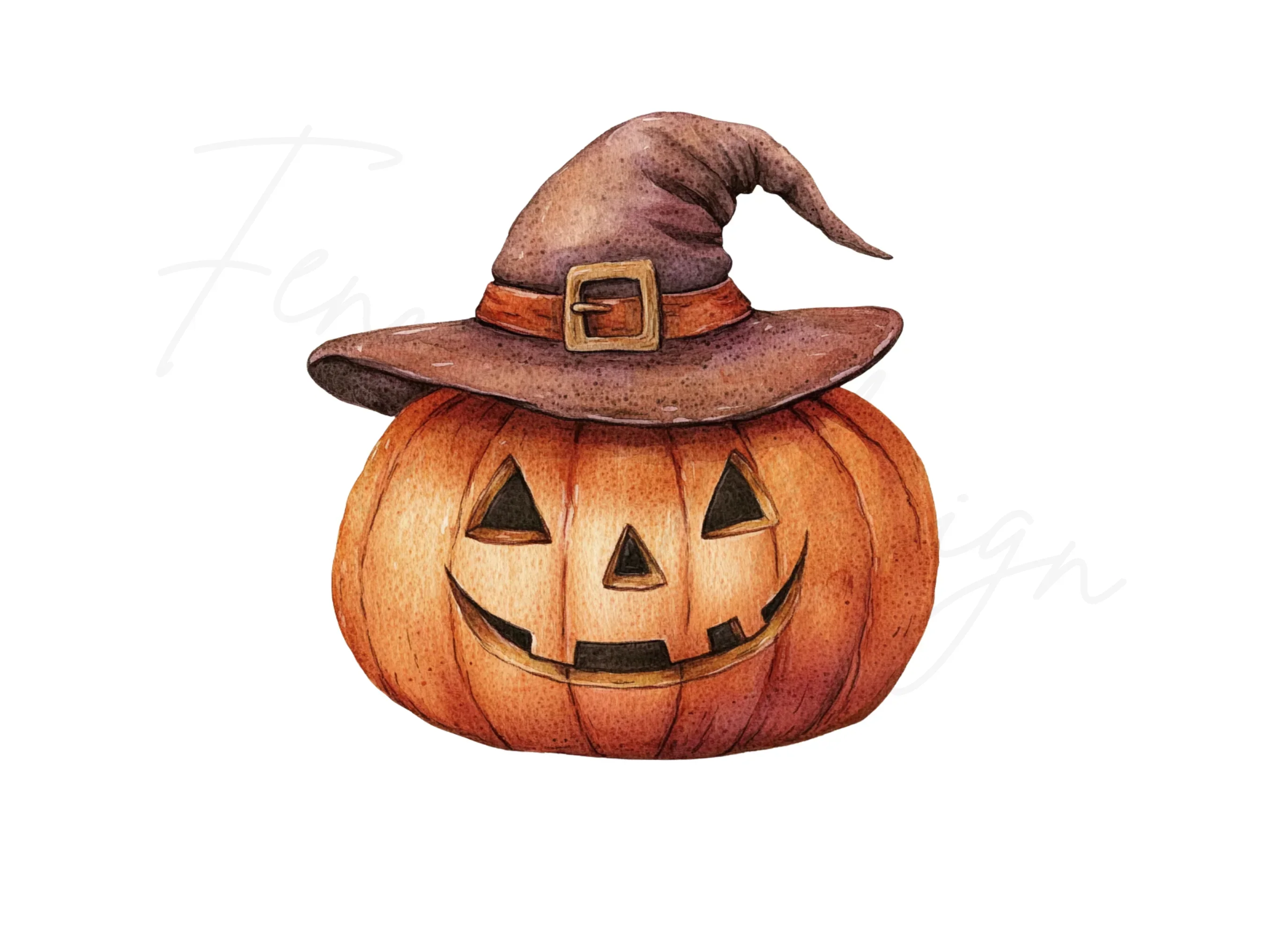 Spooky Halloween Pumpkins with Hats Clipart Bundle - Image 3