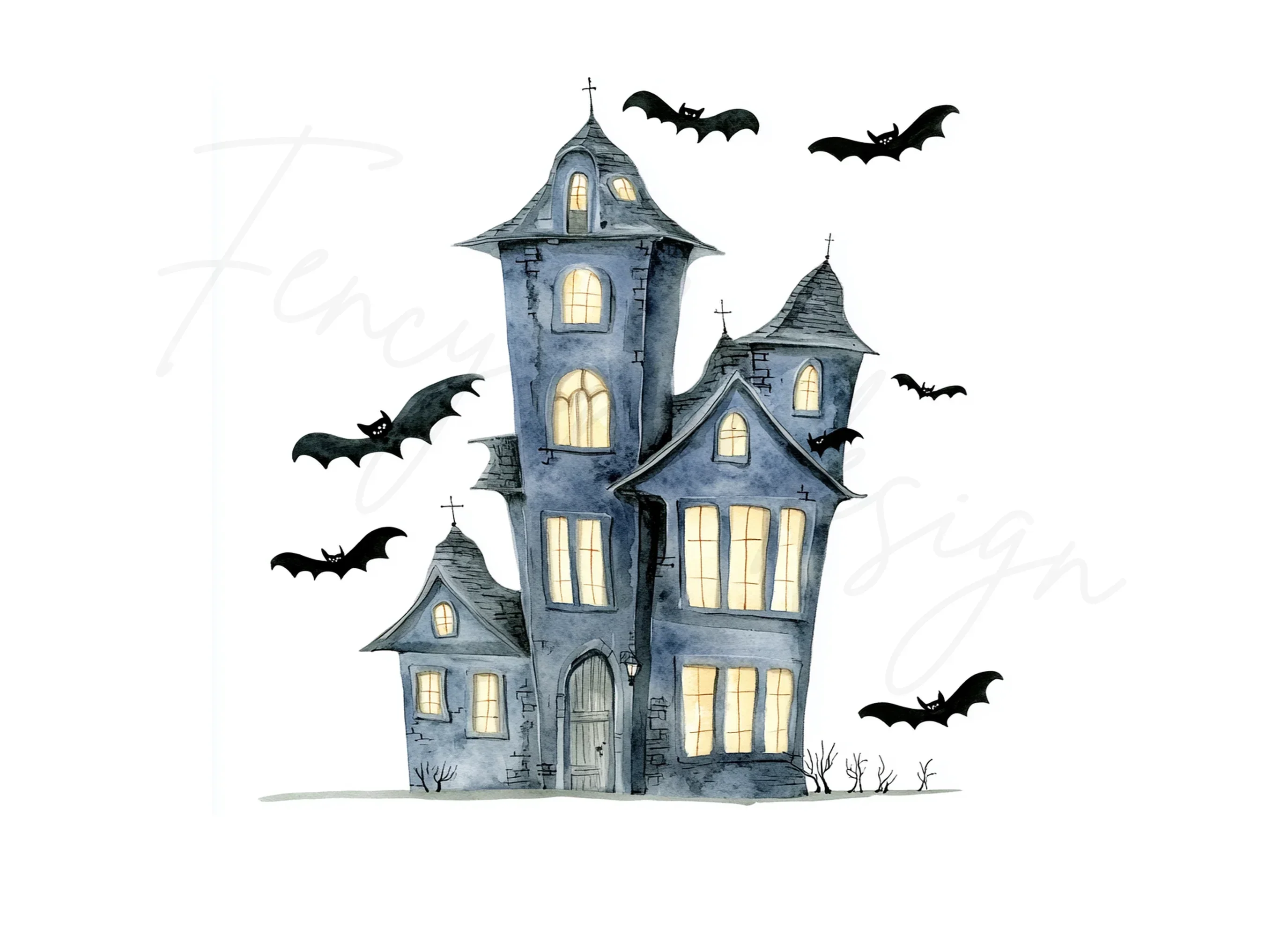 Spooky Haunted House Clipart Bundle - Image 2