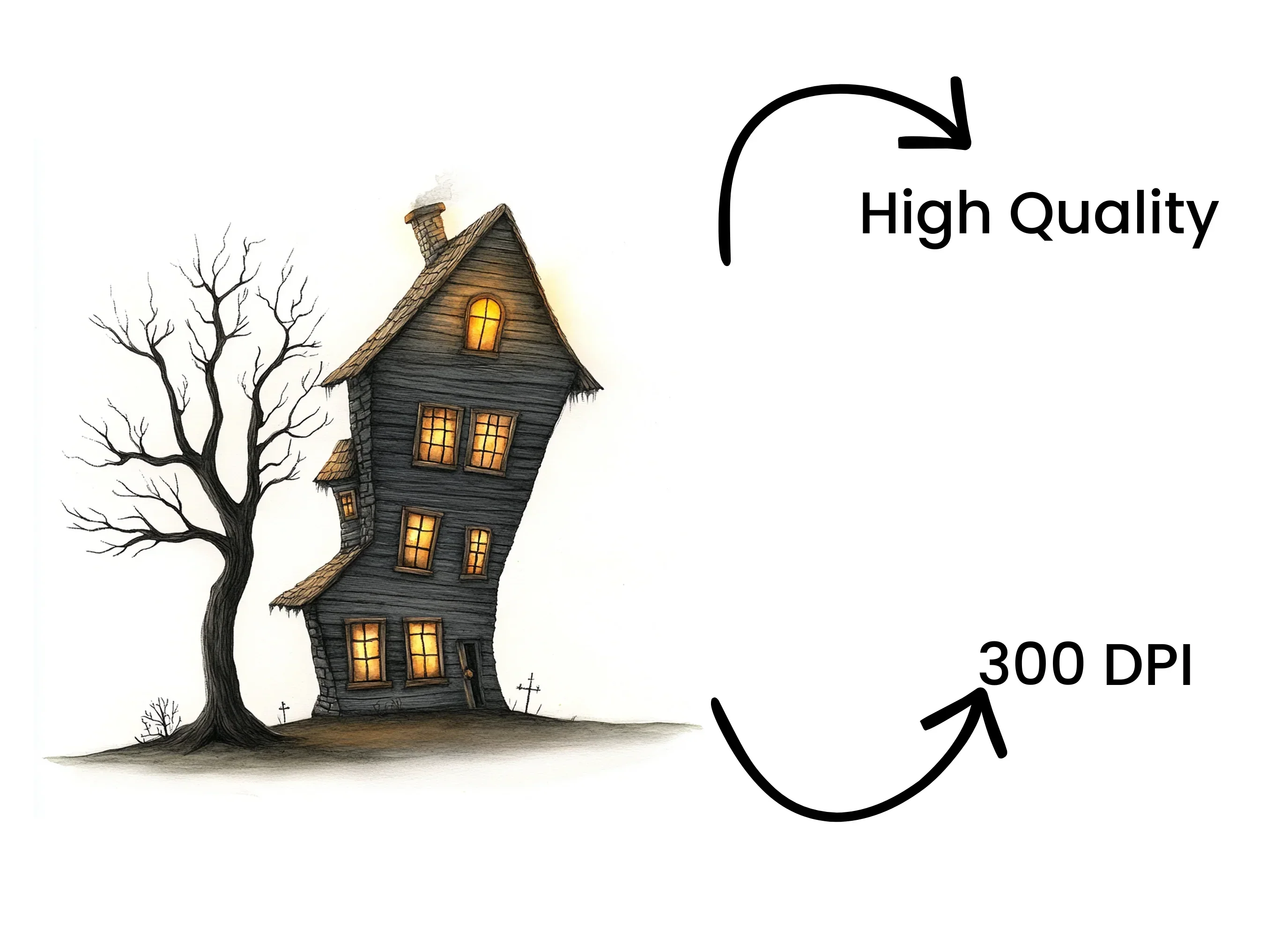 Spooky Haunted House Clipart Bundle - Image 4
