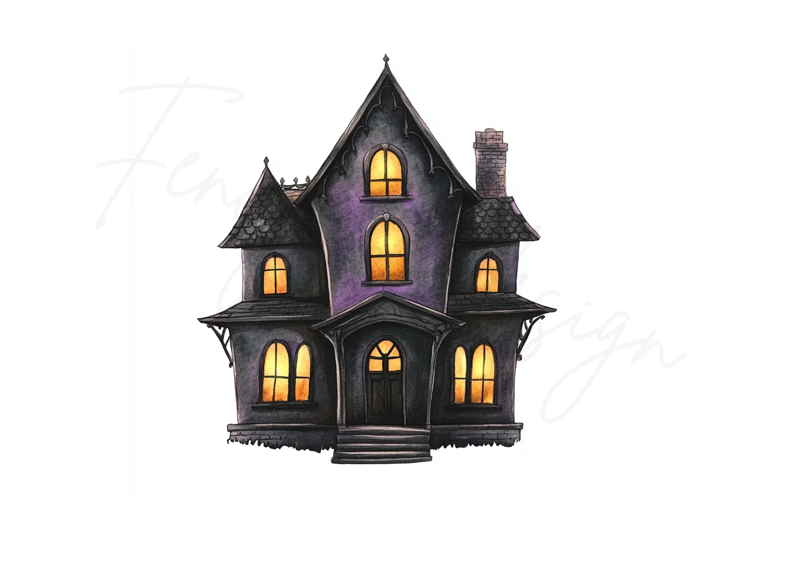 Spooky Haunted House Clipart Bundle - Image 2