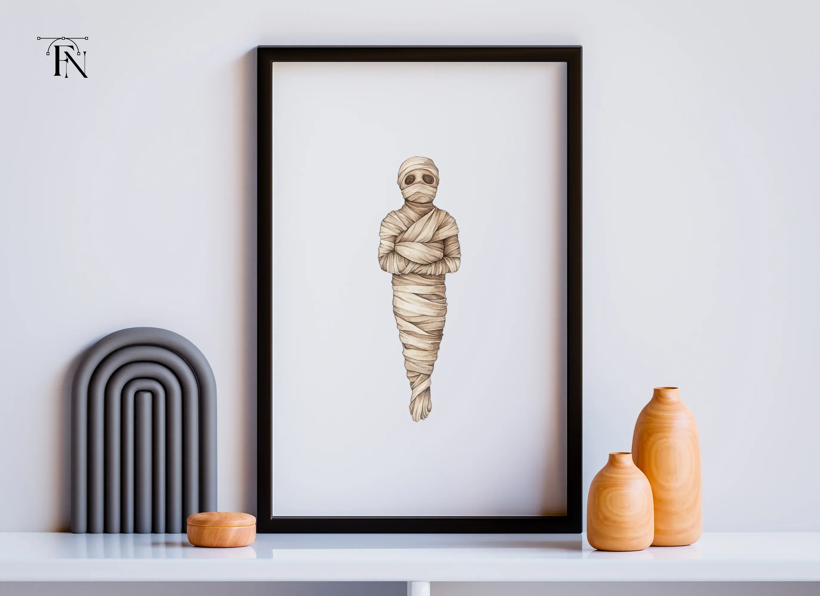 Spooky Mummy Character Clipart Bundle - Image 5
