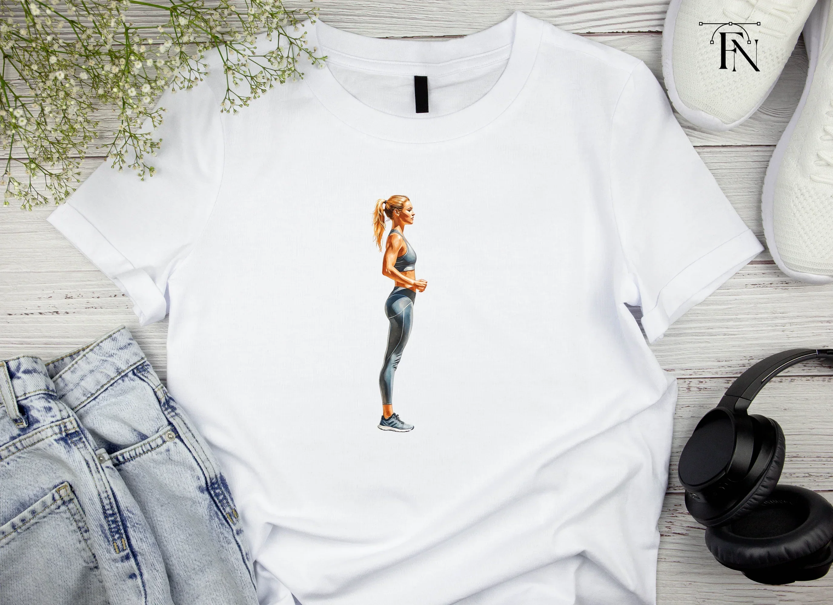 Sporty Woman Standing Clipart Bundle - Image 4