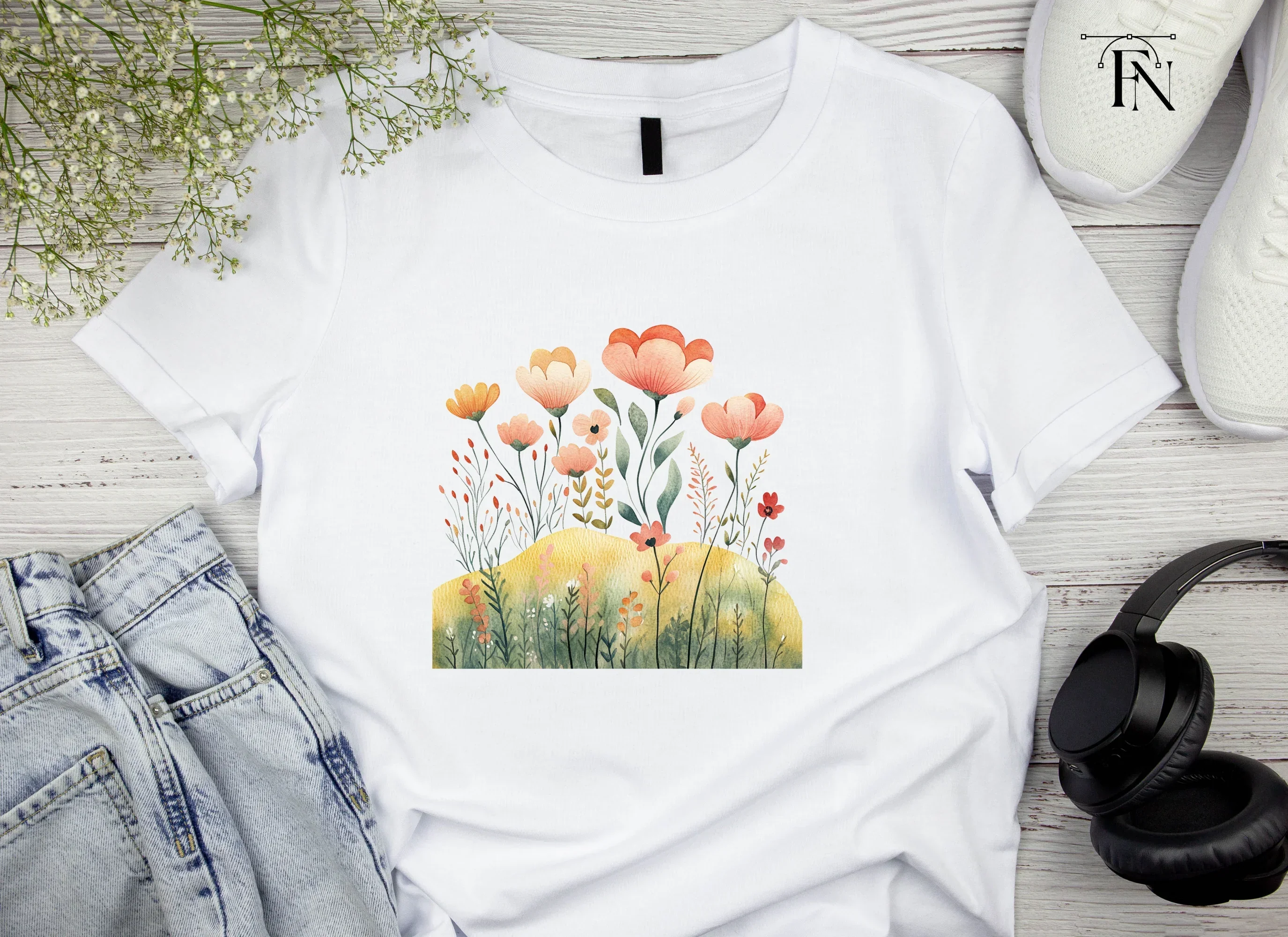 Spring Meadow Floral Clipart Bundle - Image 4