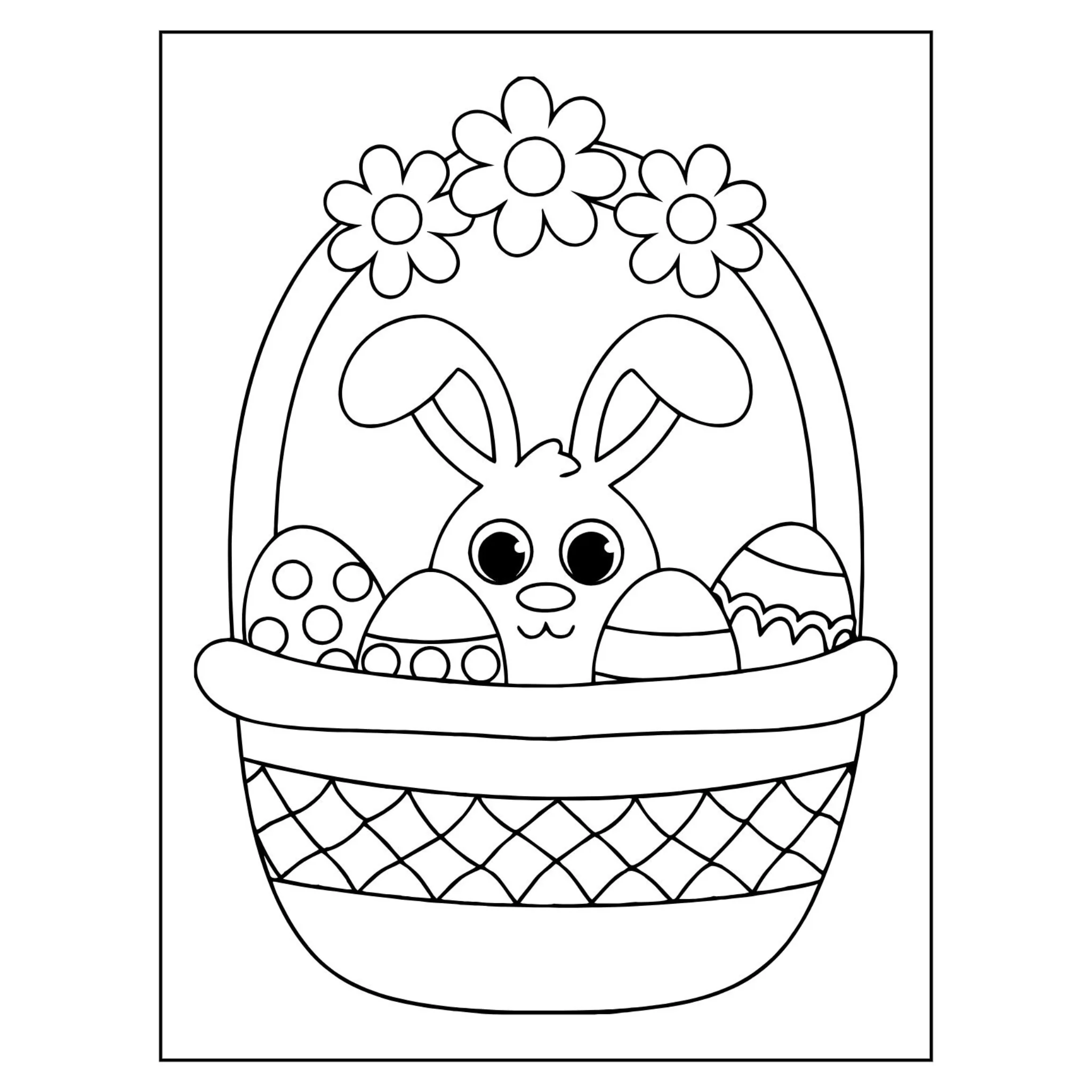 Spring Picnic Basket Coloring Pages - Image 2