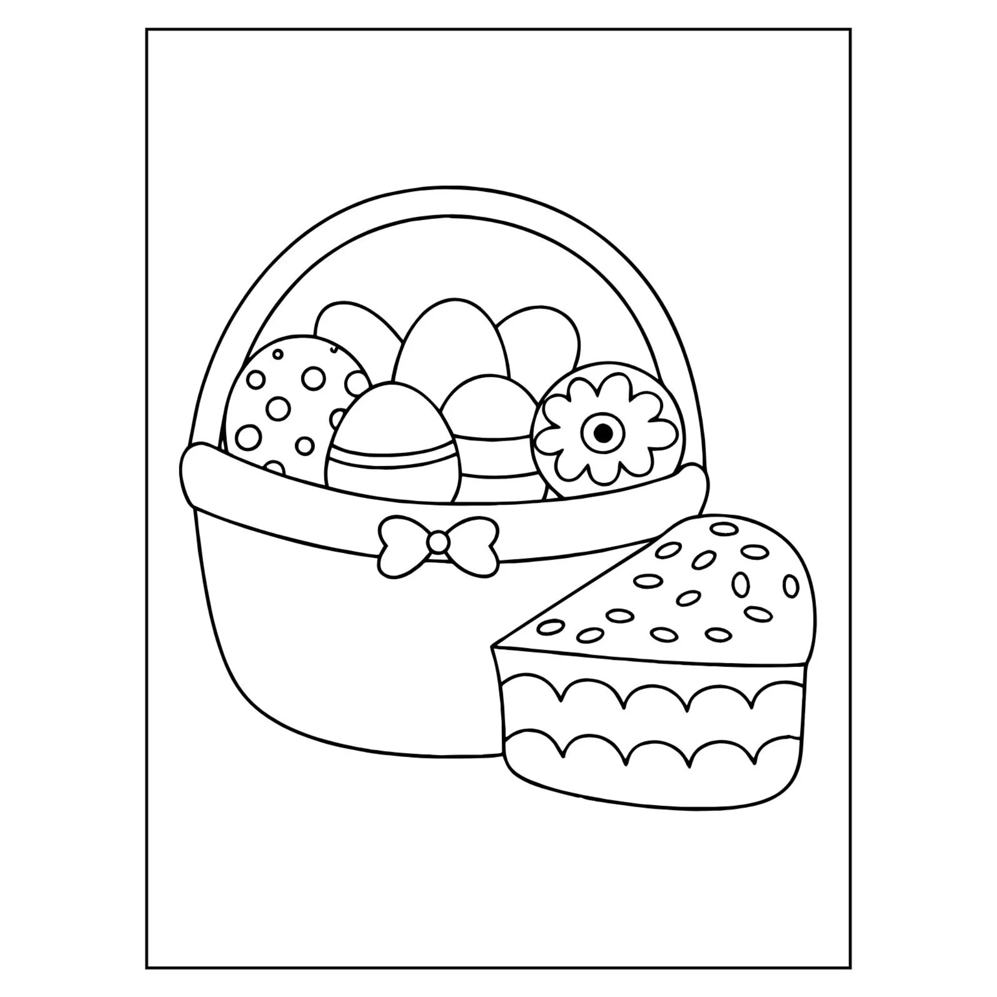 Spring Picnic Basket Coloring Pages - Image 4