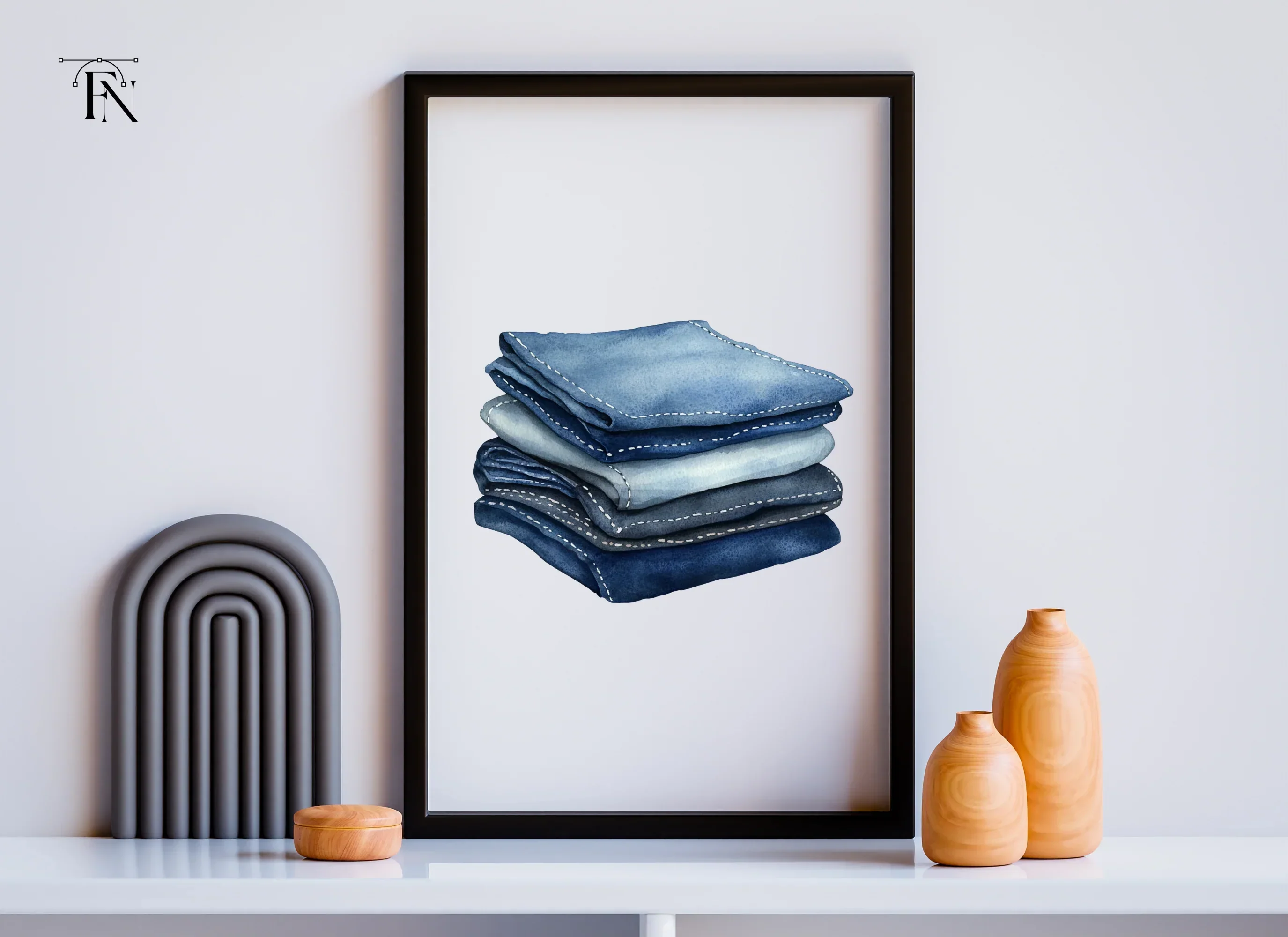 Stack of Folded Denim Clipart Bundle - Image 6