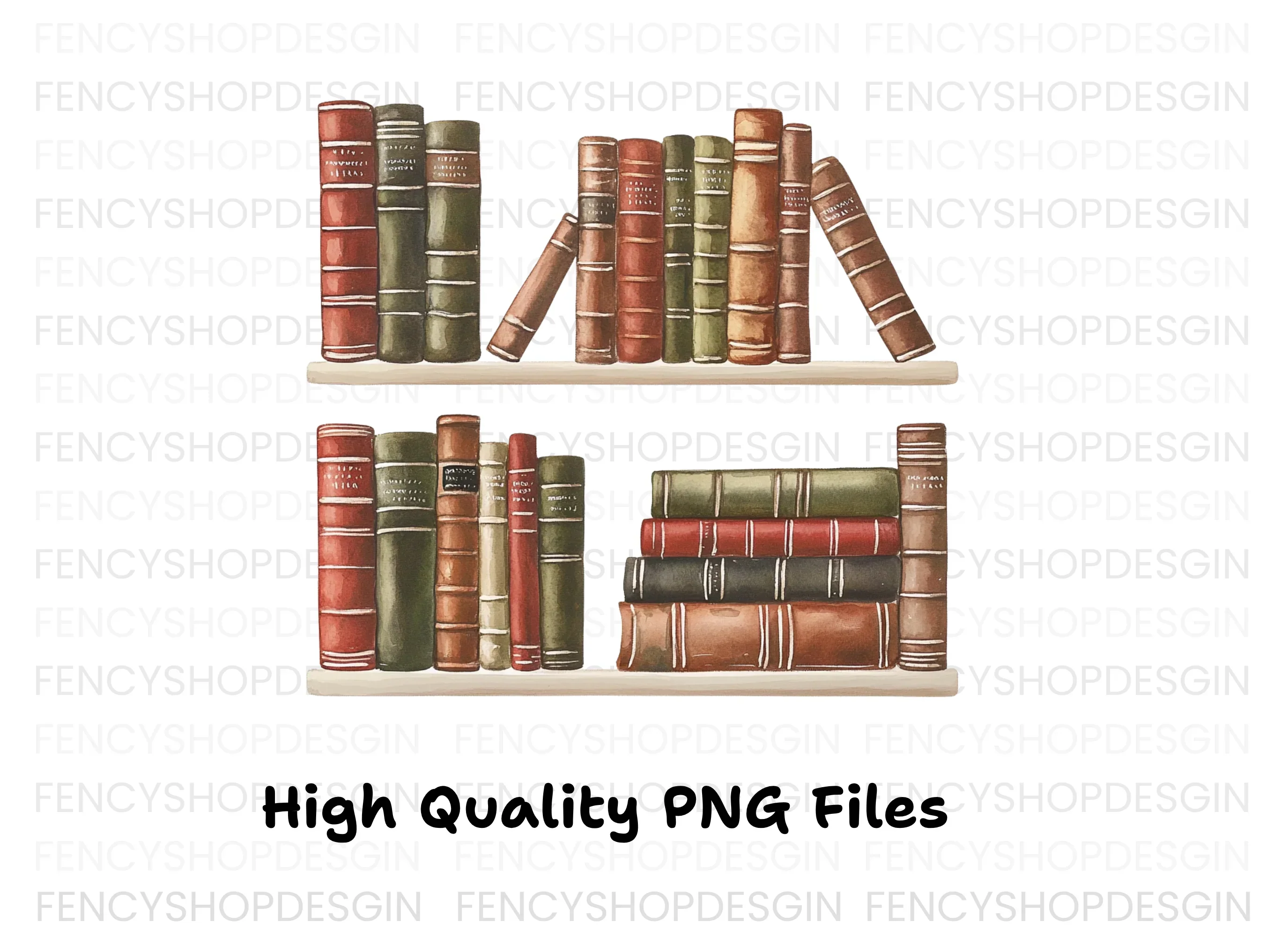 Stacked Books Clipart Bundle - Image 3