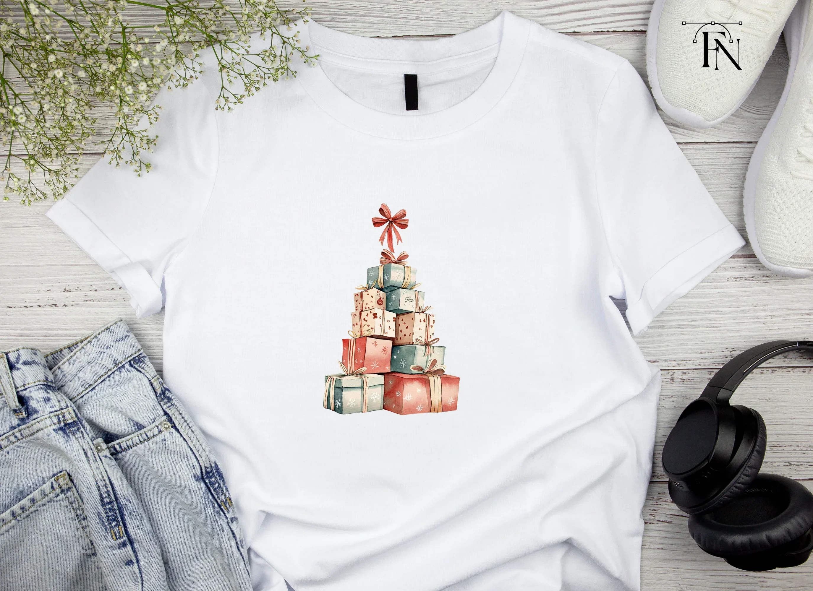 Stacked Christmas Presents Clipart Bundle - Image 6
