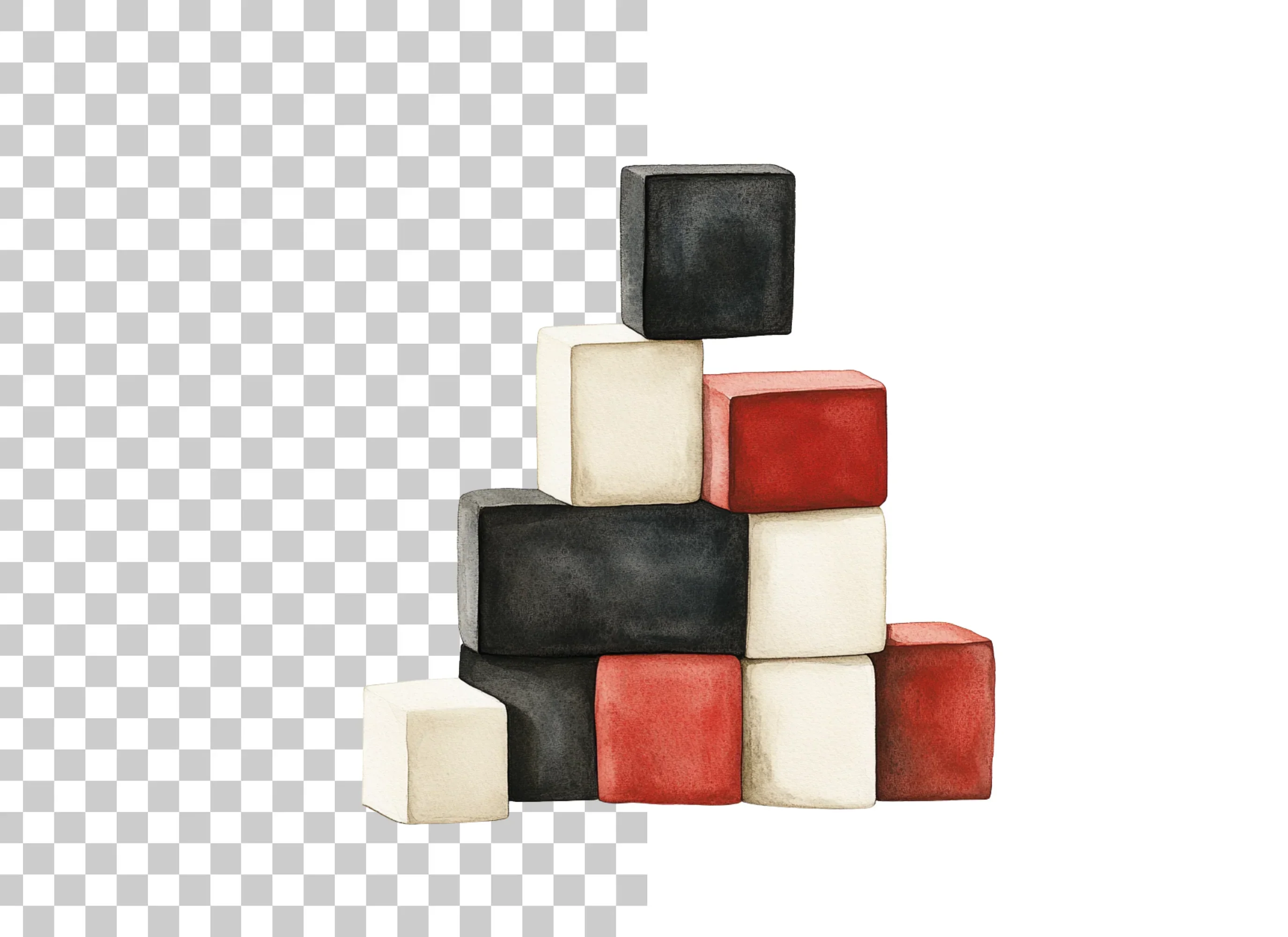 Stacked Cubes Clipart Bundle - Image 2