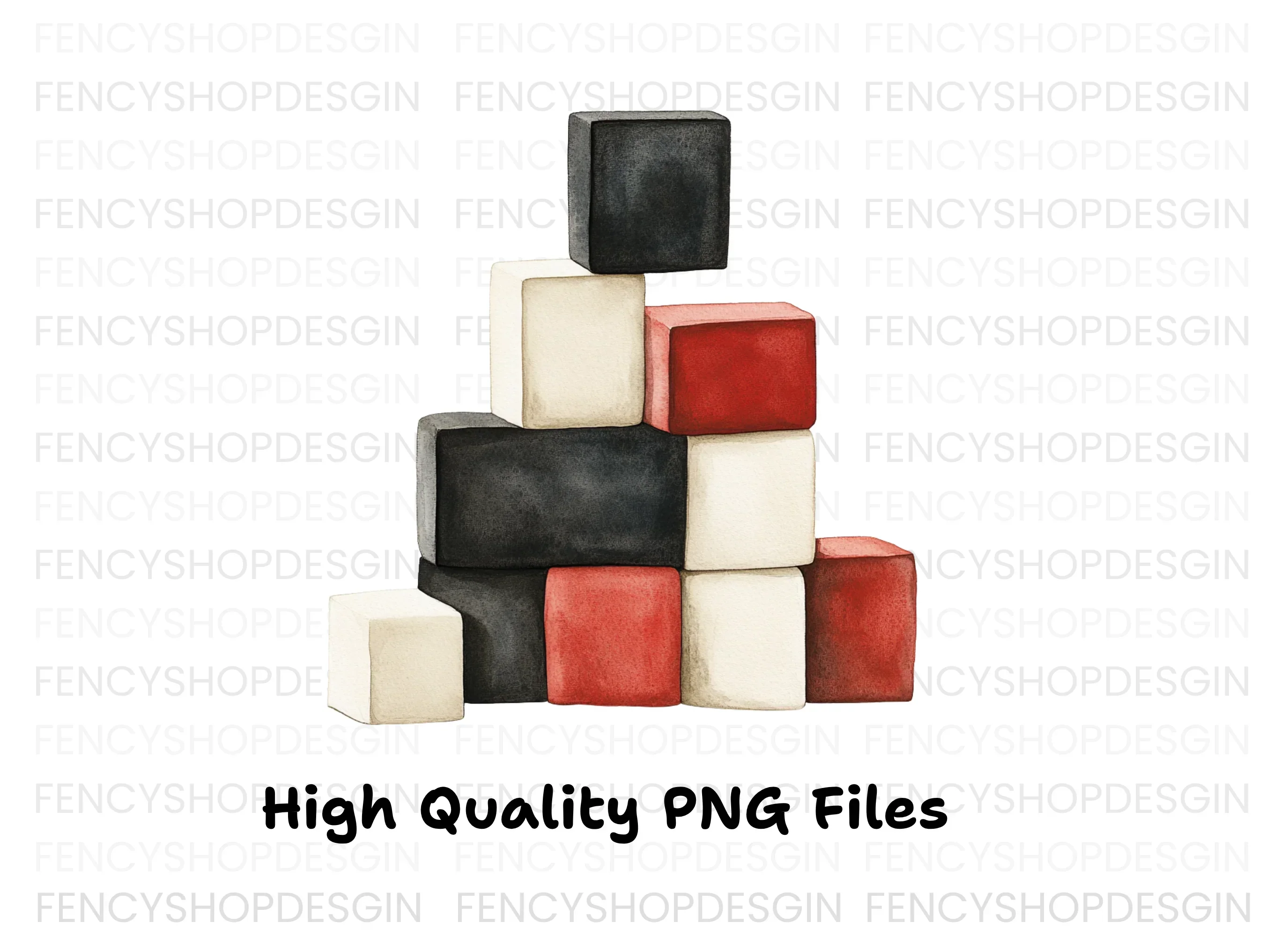 Stacked Cubes Clipart Bundle - Image 3