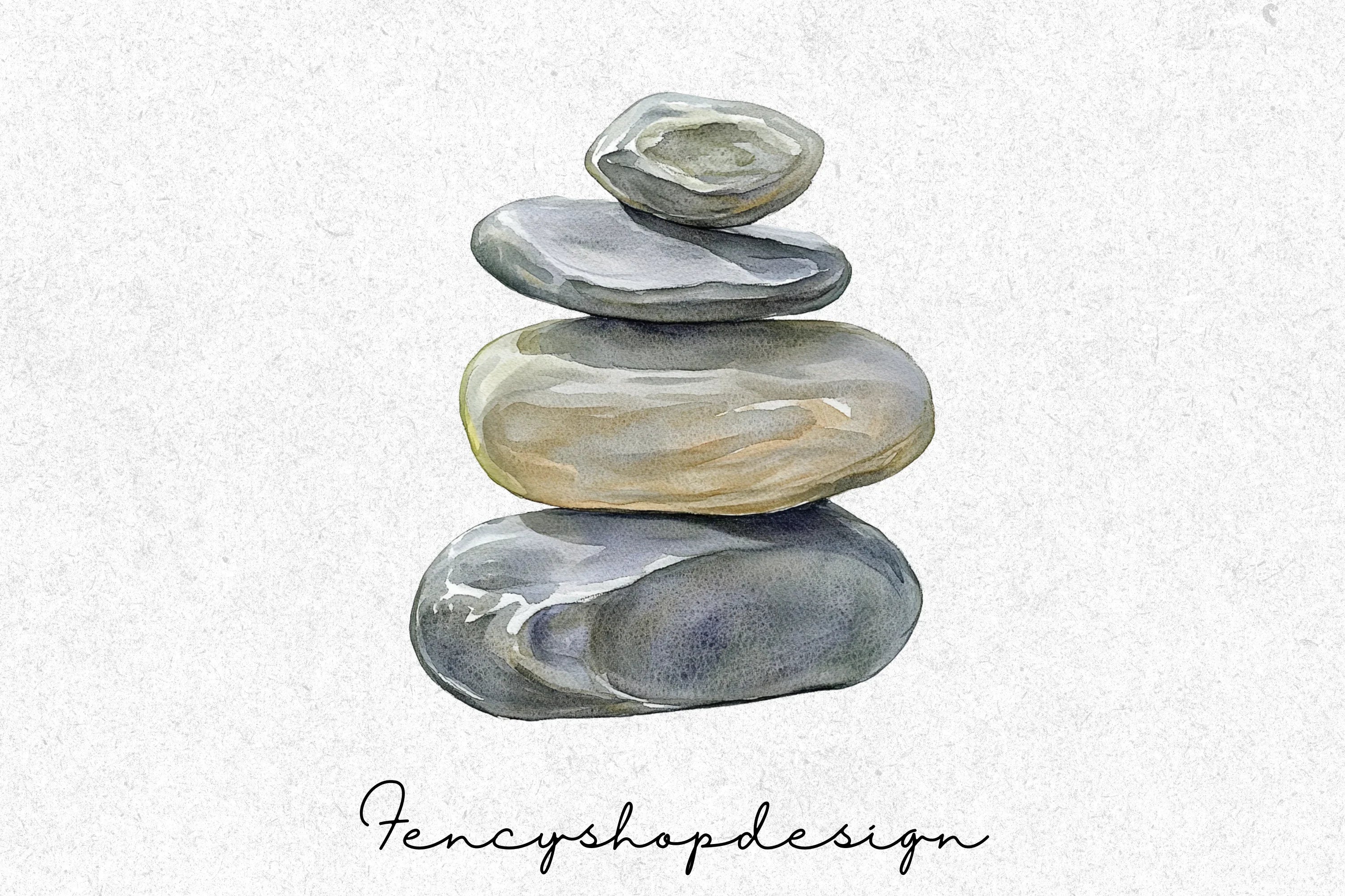 Stacked Stones Clipart Bundle - Image 7