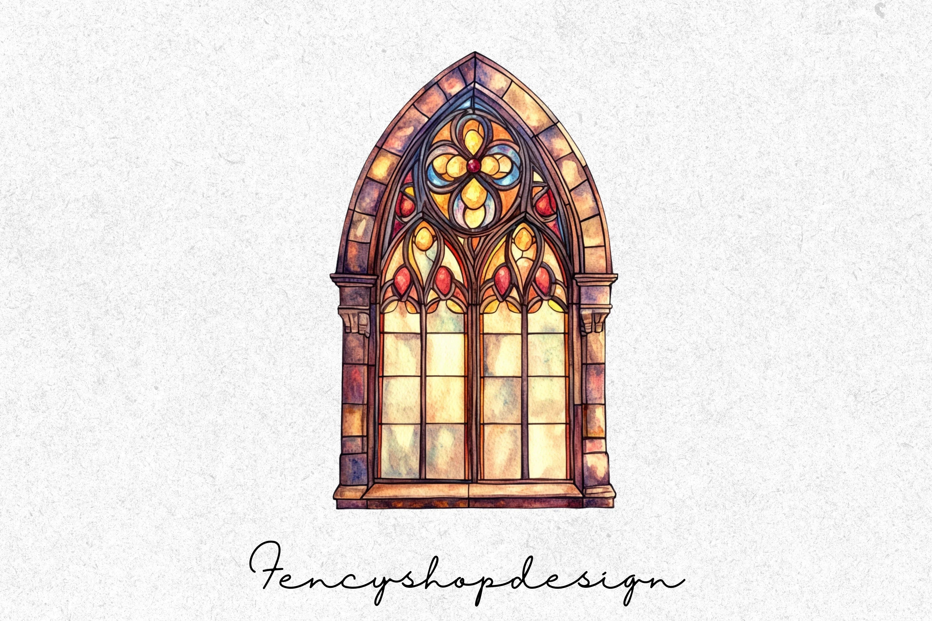 Stained Glass Windows Clipart Bundle - Image 6