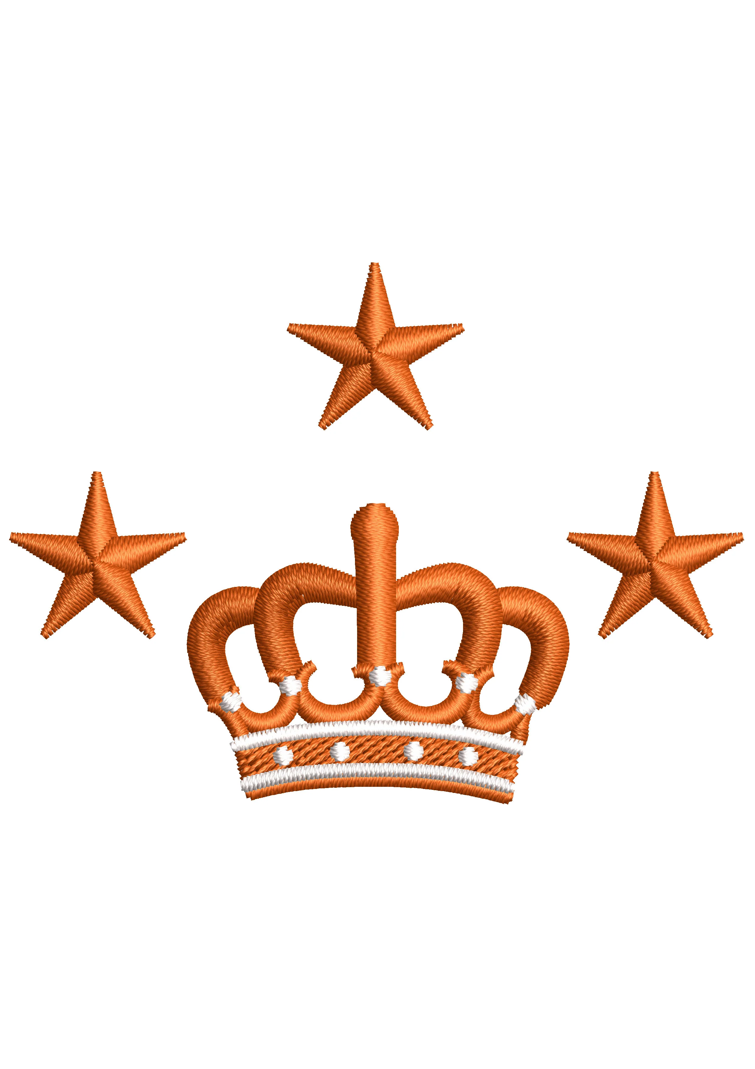 Star Crown Embroidery Design