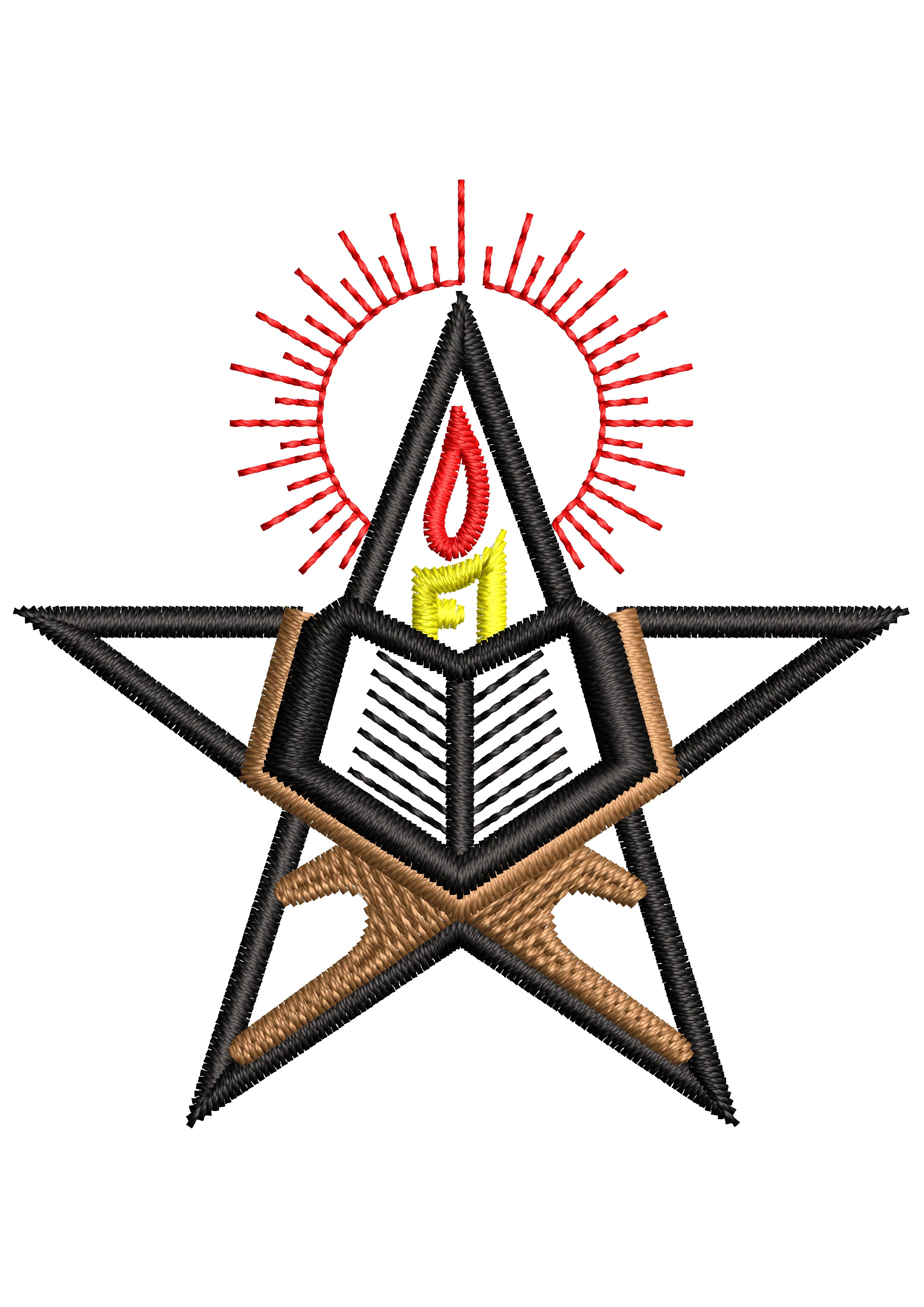 Star of Light Embroidery Design
