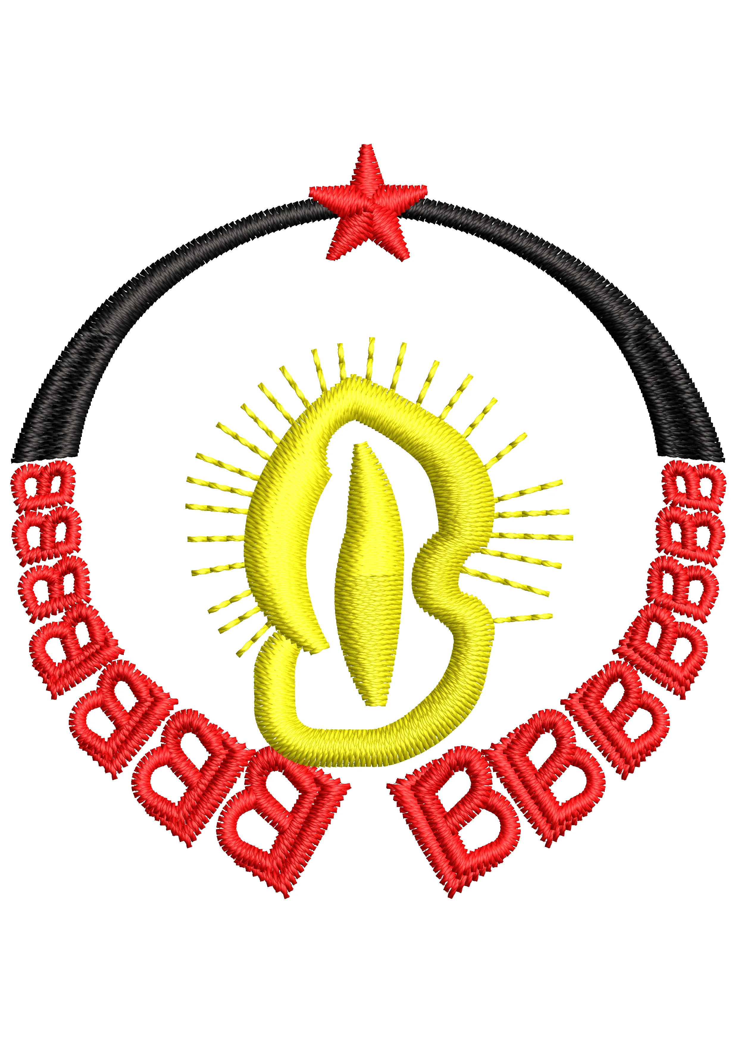 Star Of Pride Embroidery Design