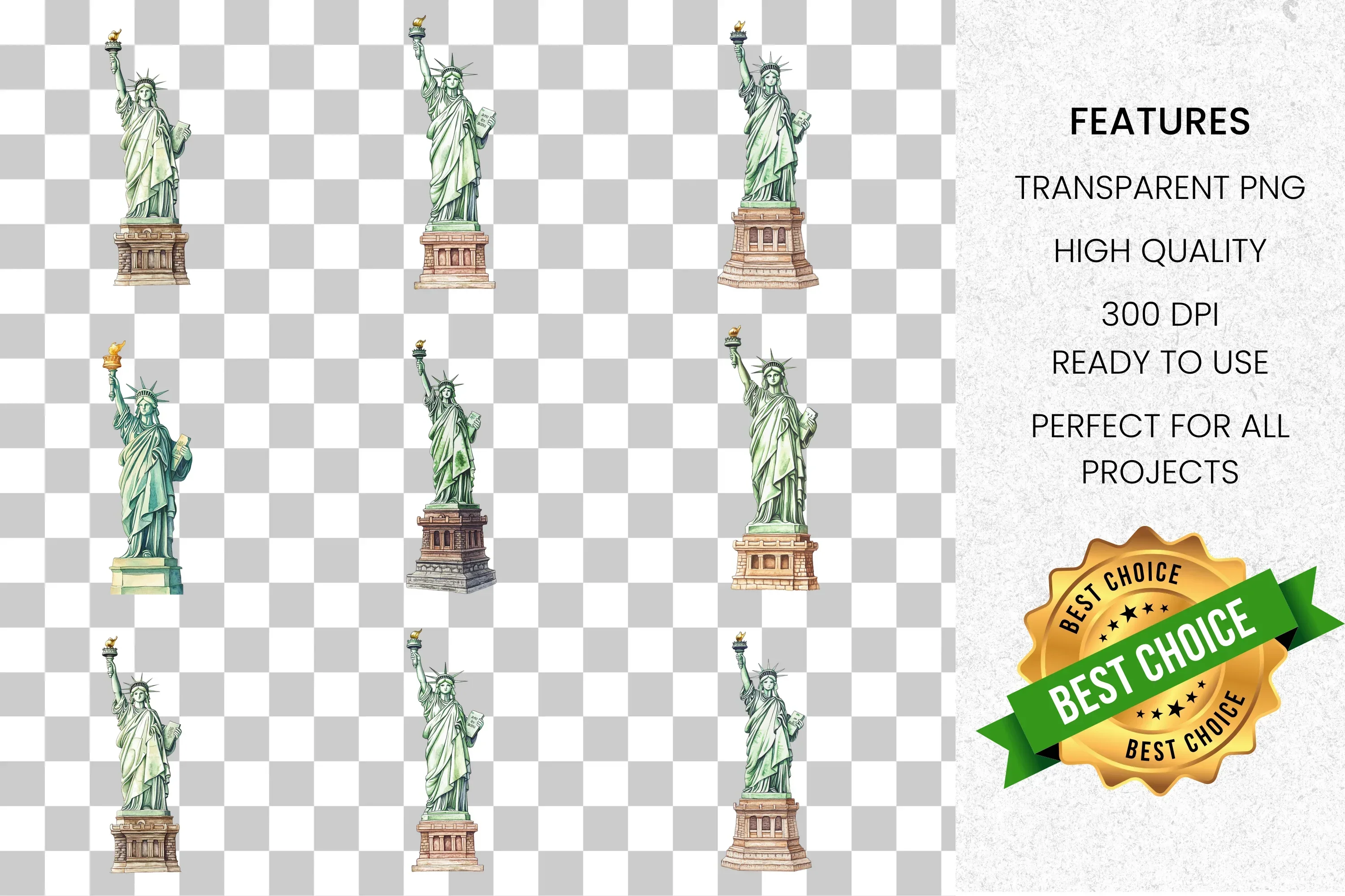 Statue of Liberty Clipart Bundle - Image 2