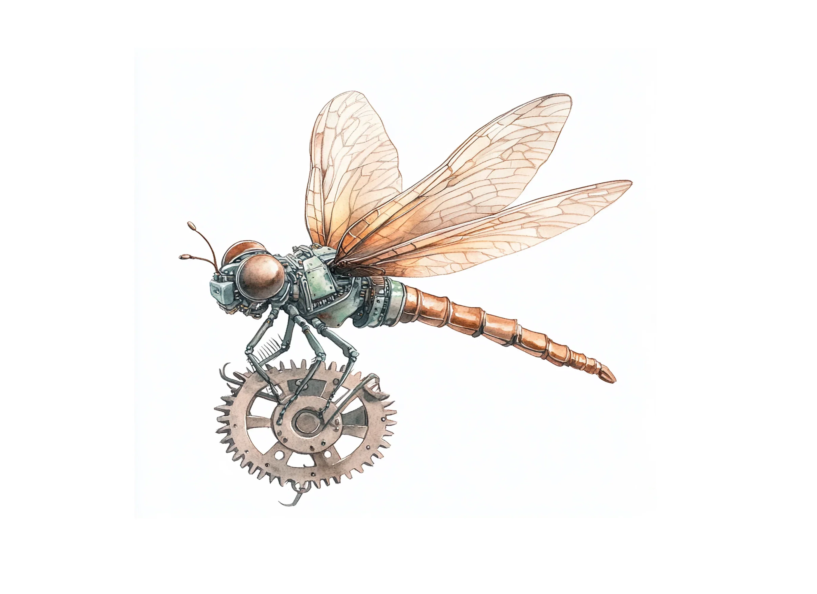 Steampunk Dragonfly Clipart Bundle - Image 3