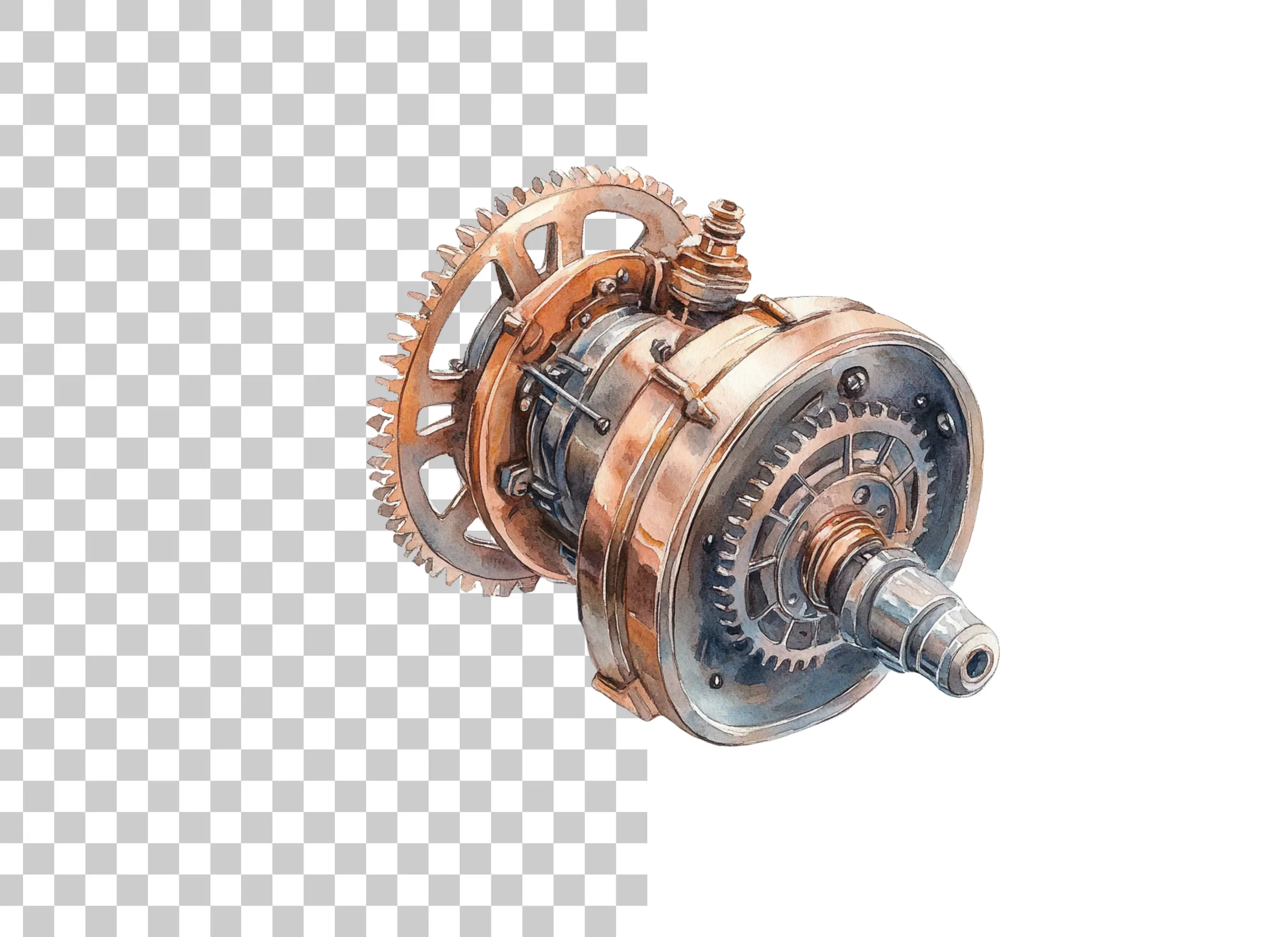 Steampunk Gear Mechanism Clipart Bundle - Image 2
