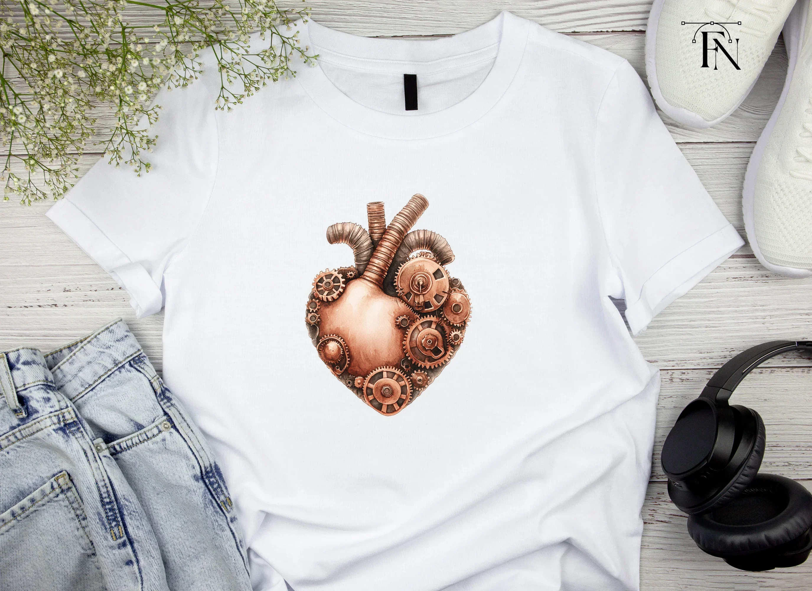 Steampunk Heart Clipart Bundle - Image 4