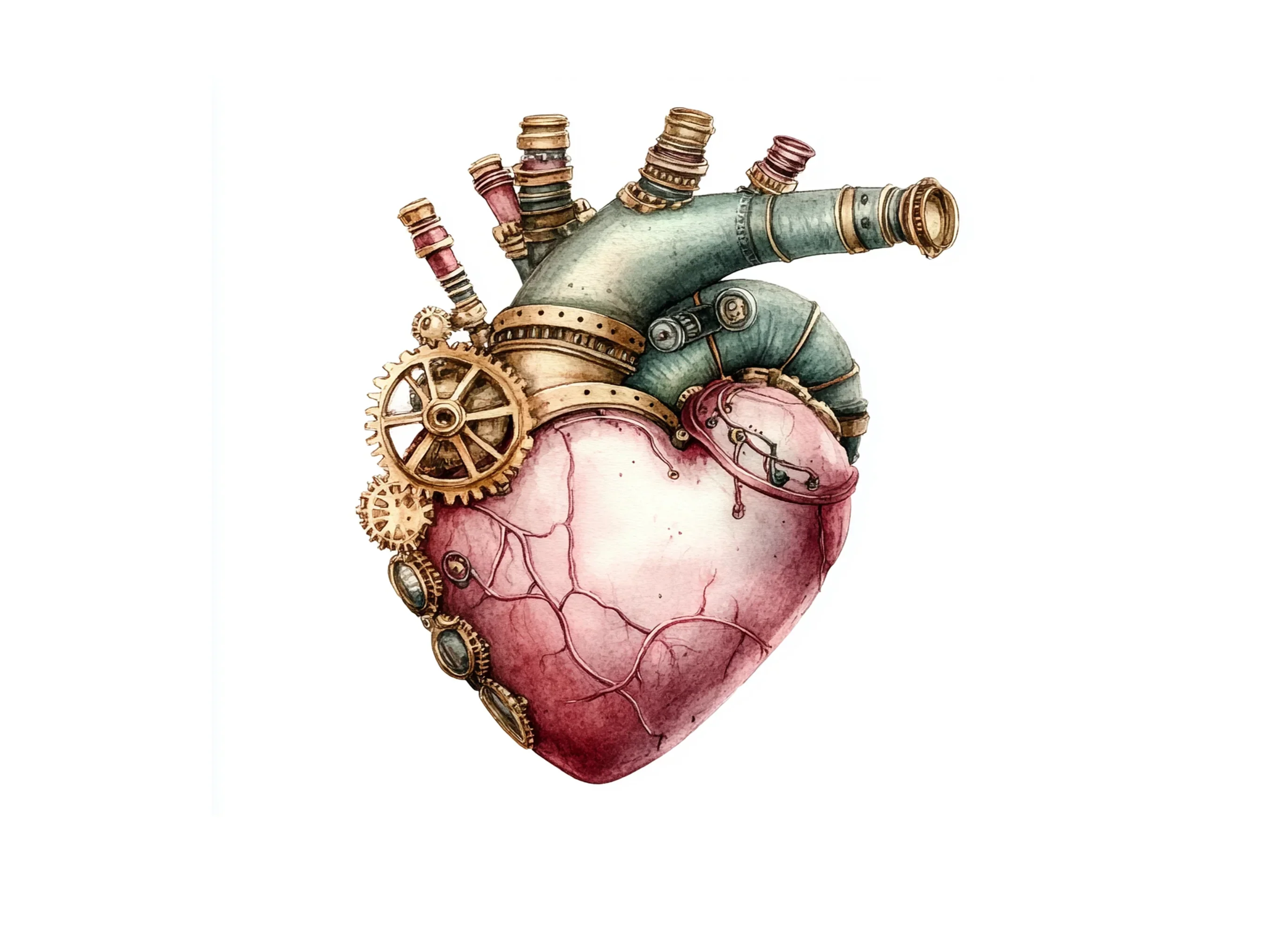 Steampunk Hearts Clipart Bundle - Image 2
