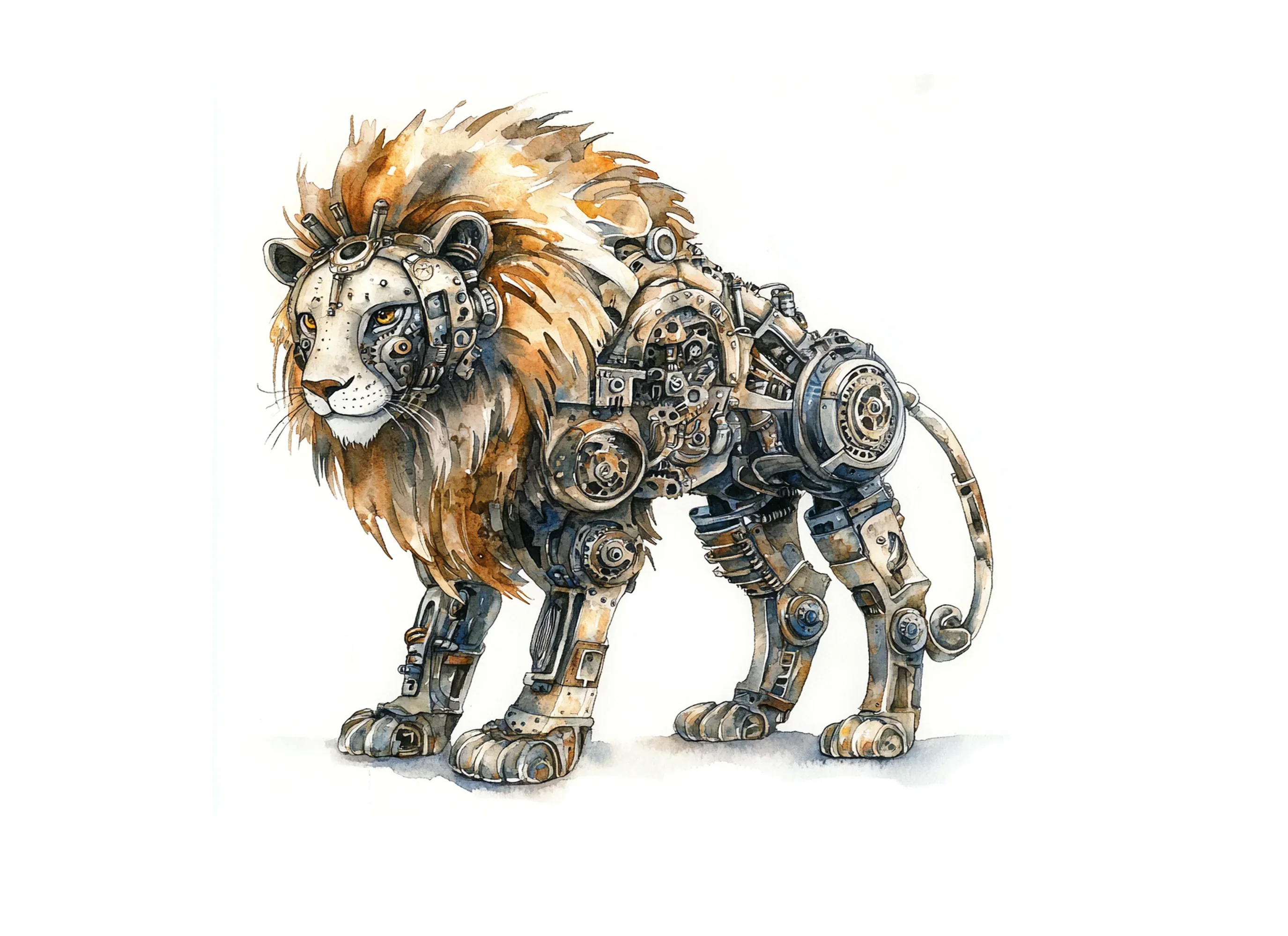 Steampunk Lion Clipart Bundle - Image 3