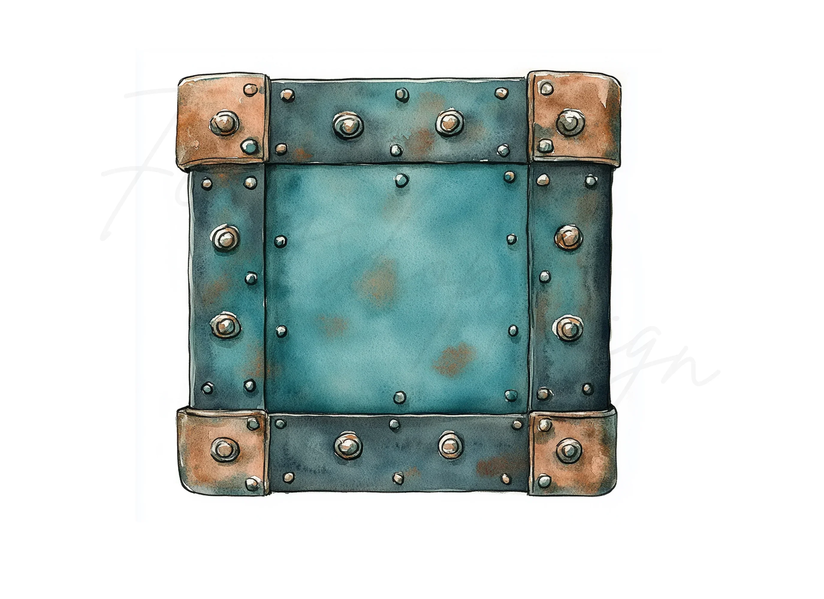 Steampunk Metal Texture Clipart Bundle - Image 2