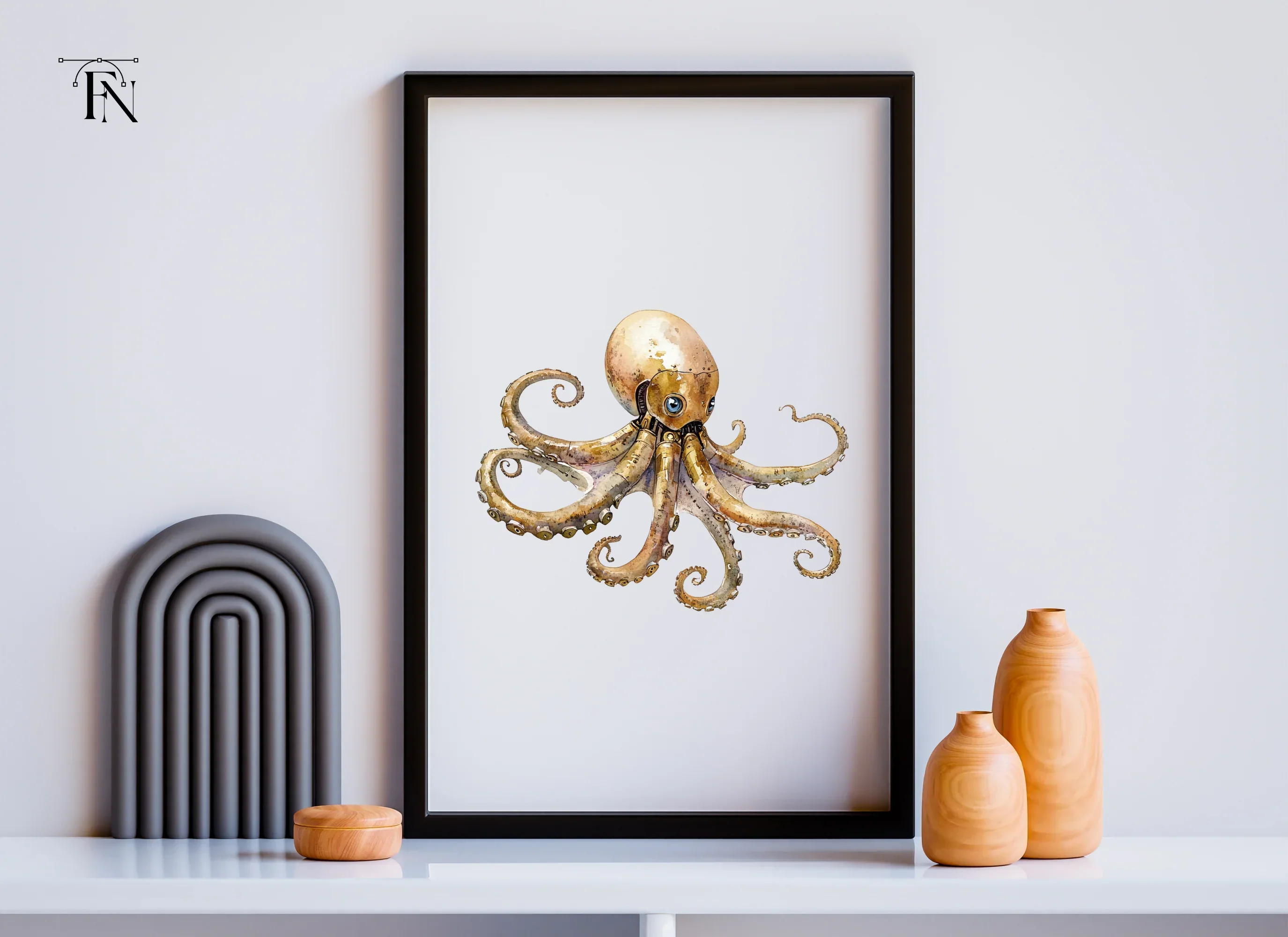 Steampunk Octopus Clipart Bundle - Image 4