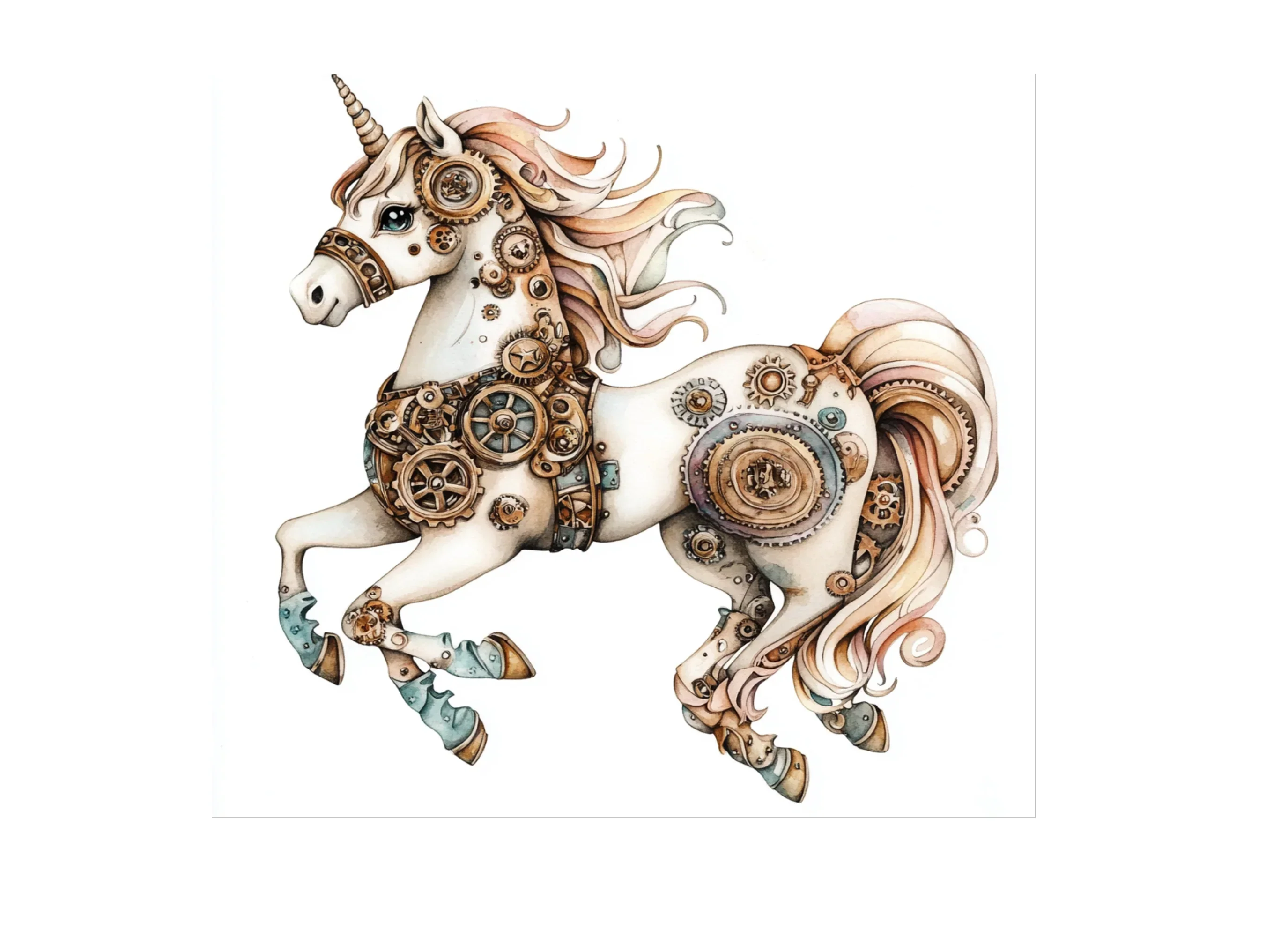 Steampunk Unicorns Clipart Bundle - Image 2
