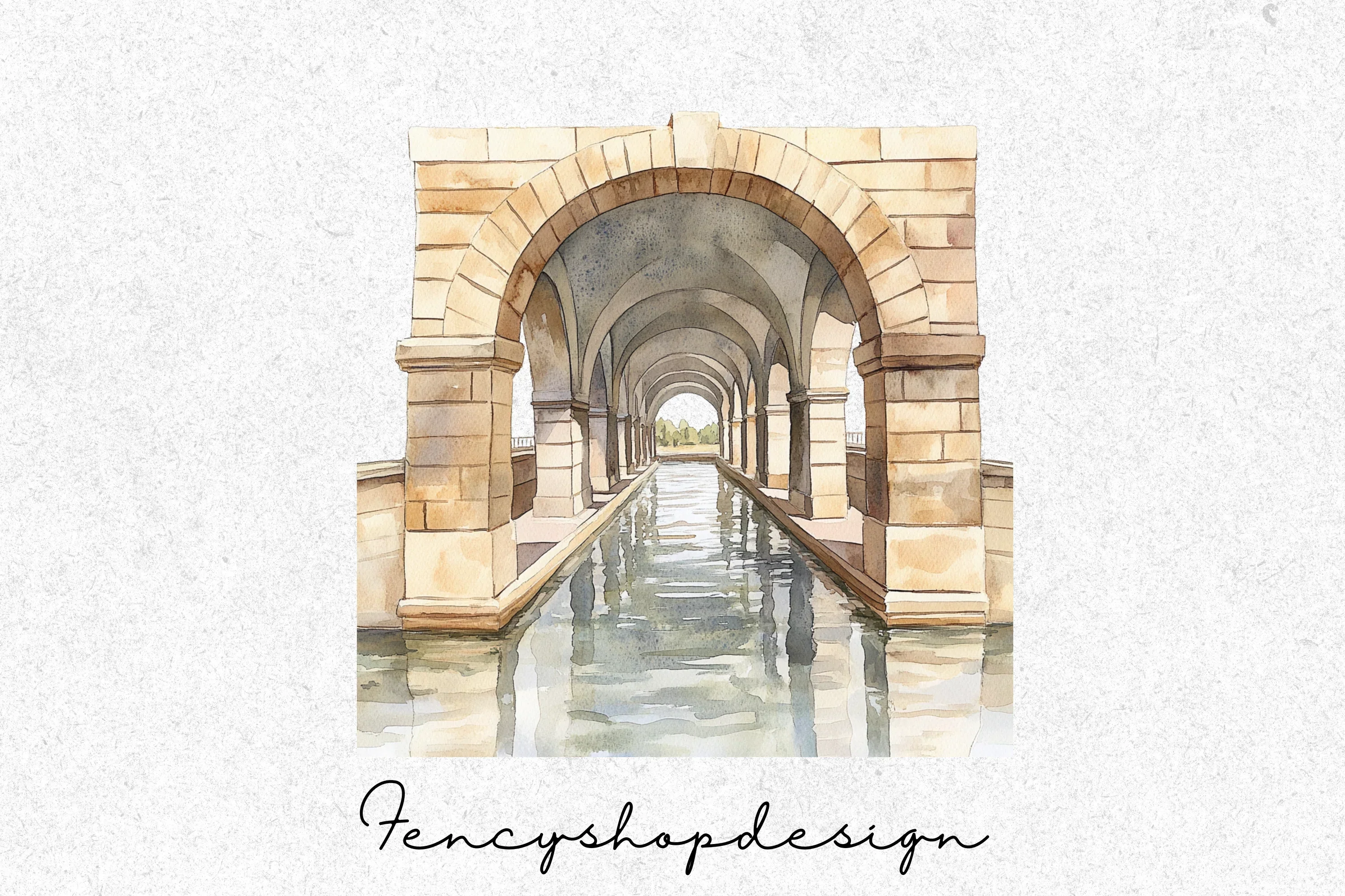 Stone Bridge Archway Clipart Bundle - Image 3
