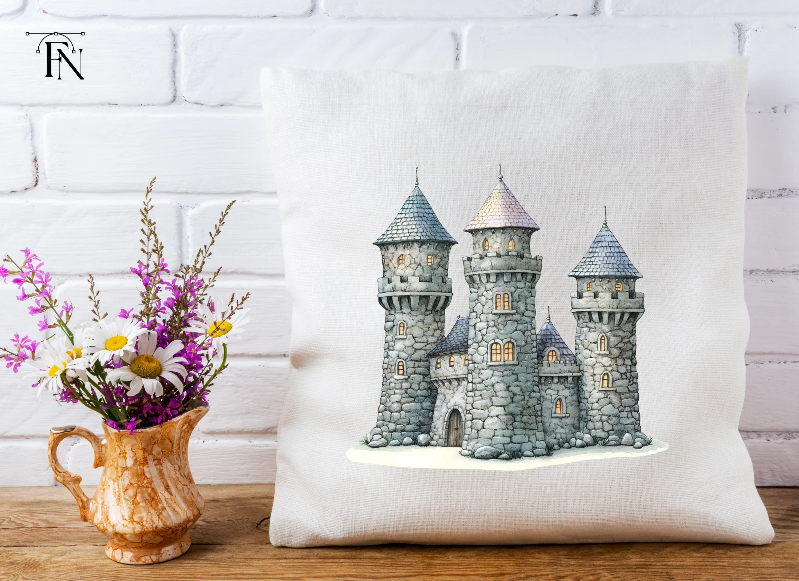 Stone Fantasy Castle Clipart Bundle - Image 5