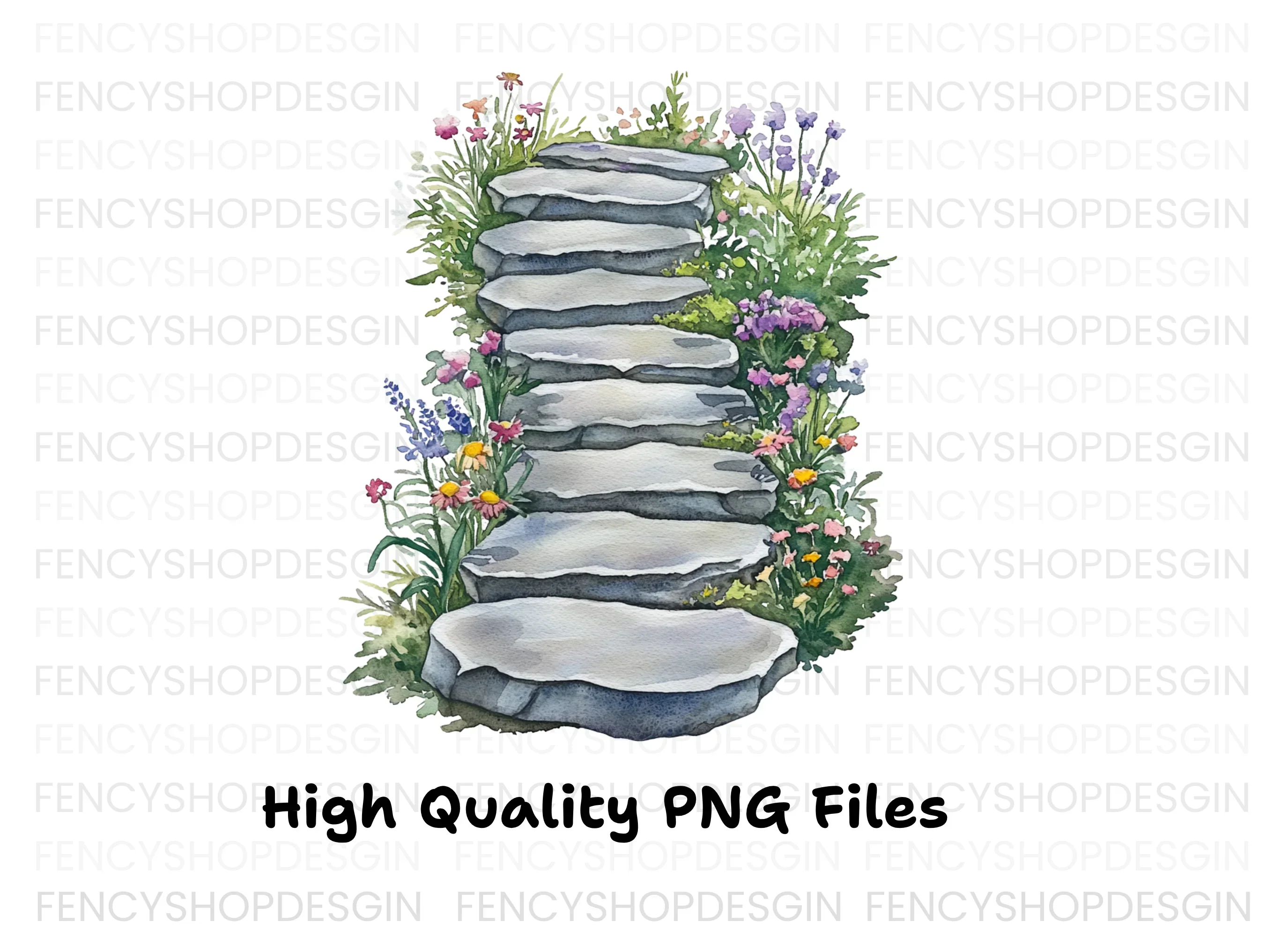 Stone Steps Clipart Bundle - Image 2