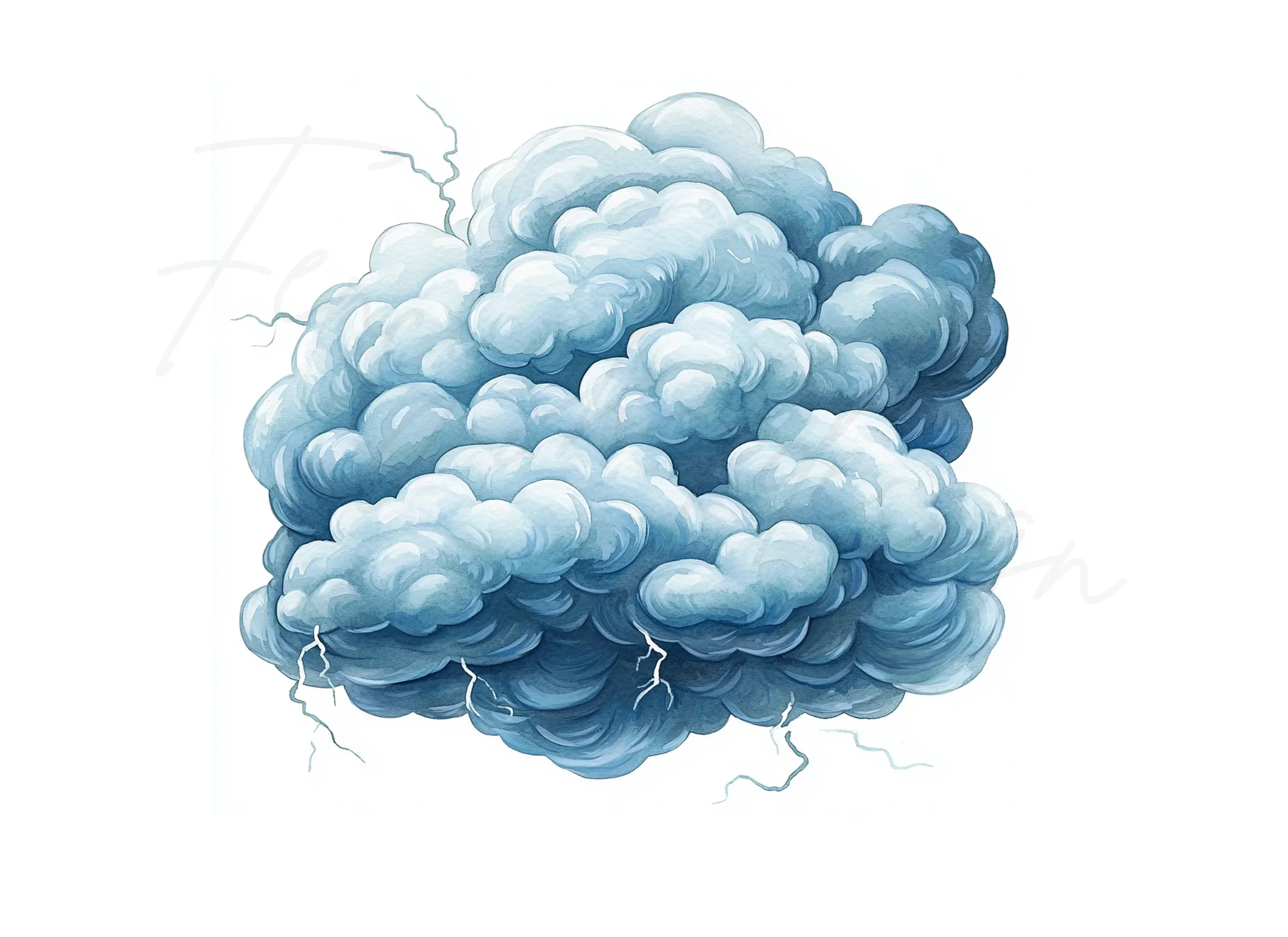Storm Clouds Clipart Bundle - Image 2