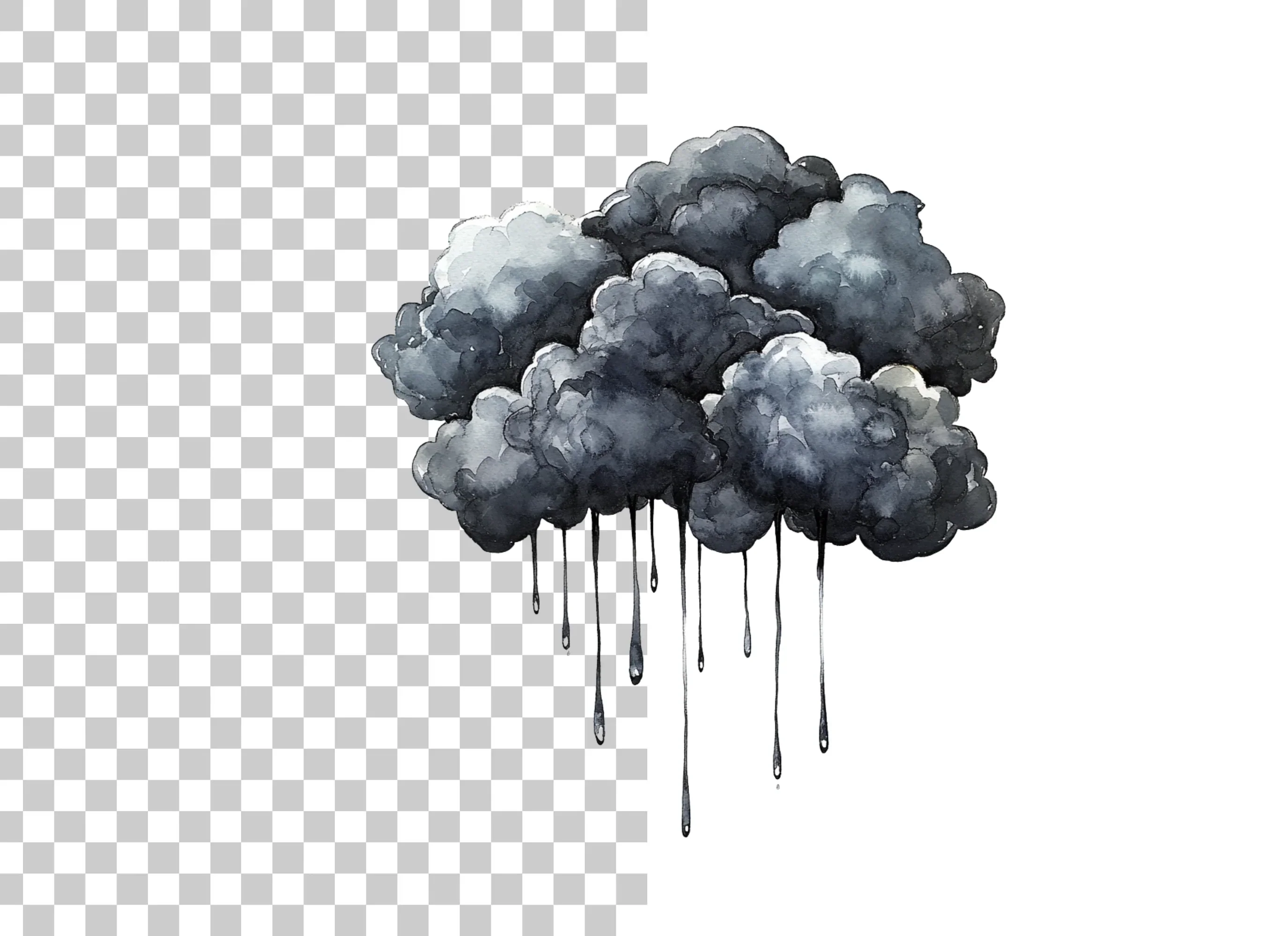 Storm Clouds Clipart Bundle - Image 2