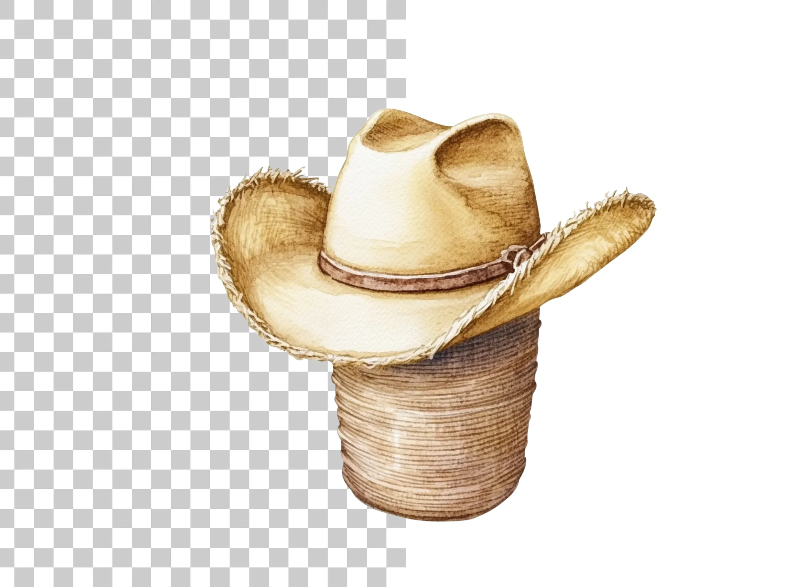 Straw Cowboy Hat Clipart Bundle - Image 2